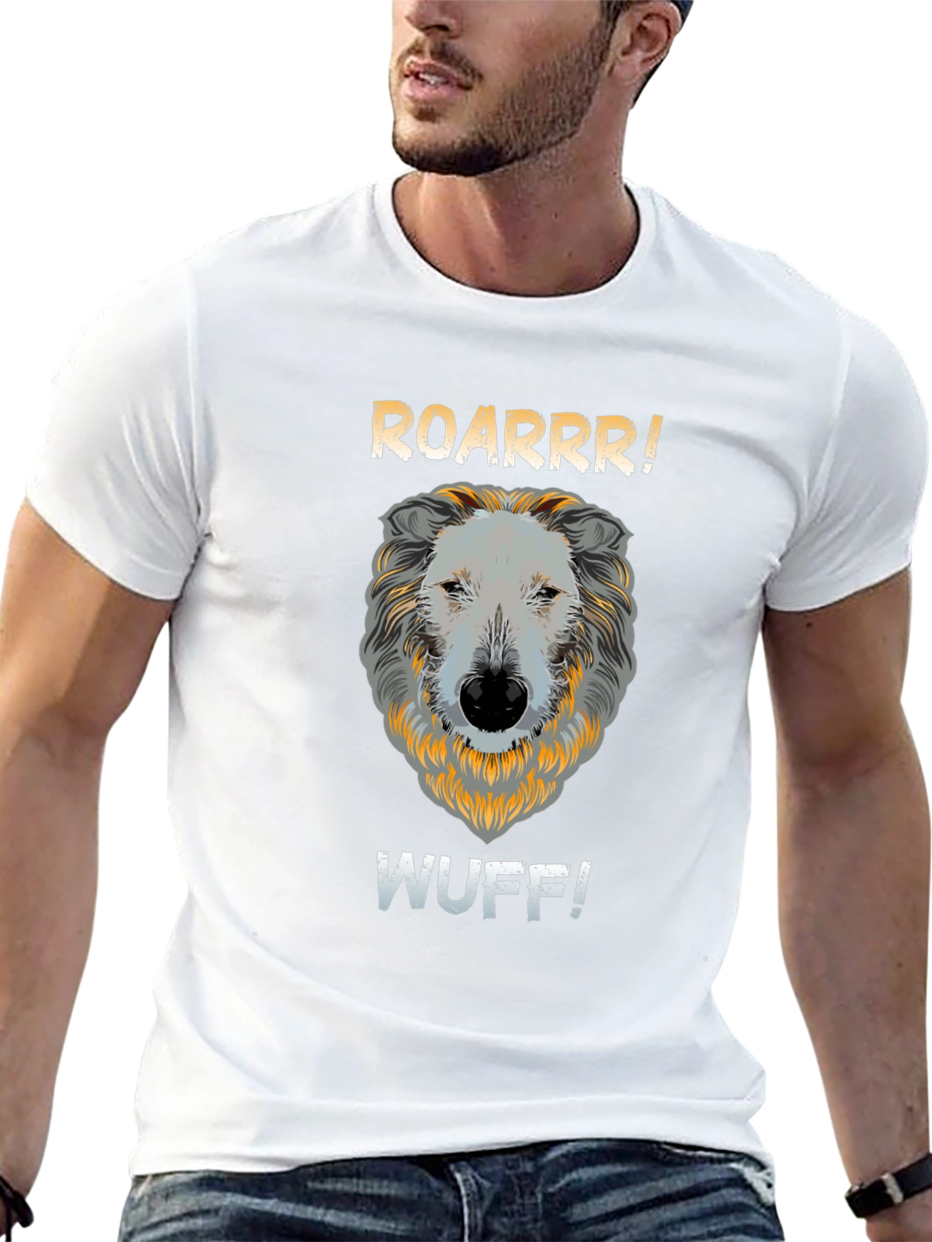 Roarrr! Wuff! Dog T-Shirt - Funny Animal Tee