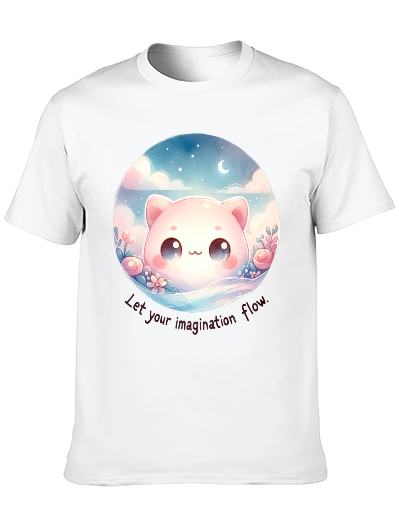 Cute Kawaii Cat Imagination T-Shirt