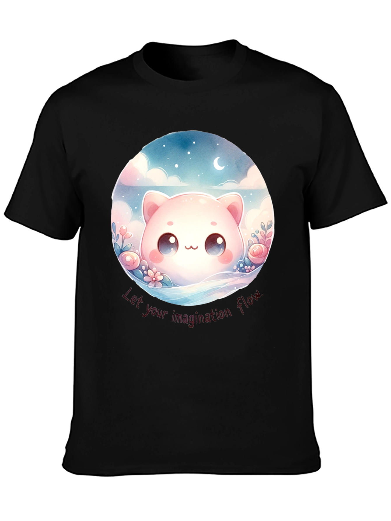 Cute Kawaii Cat Imagination T-Shirt