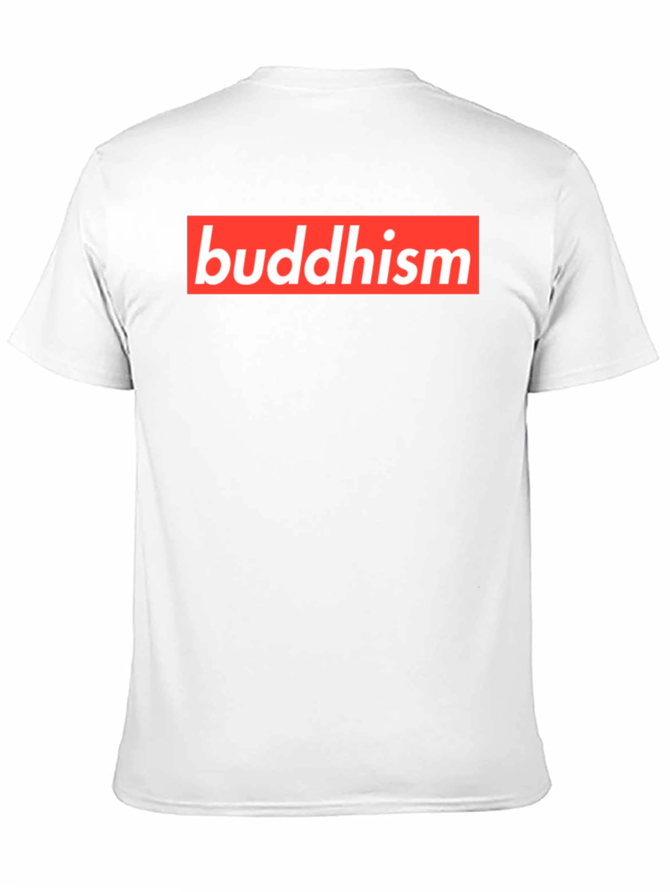 Buddhism Red Box Logo Black T-Shirt