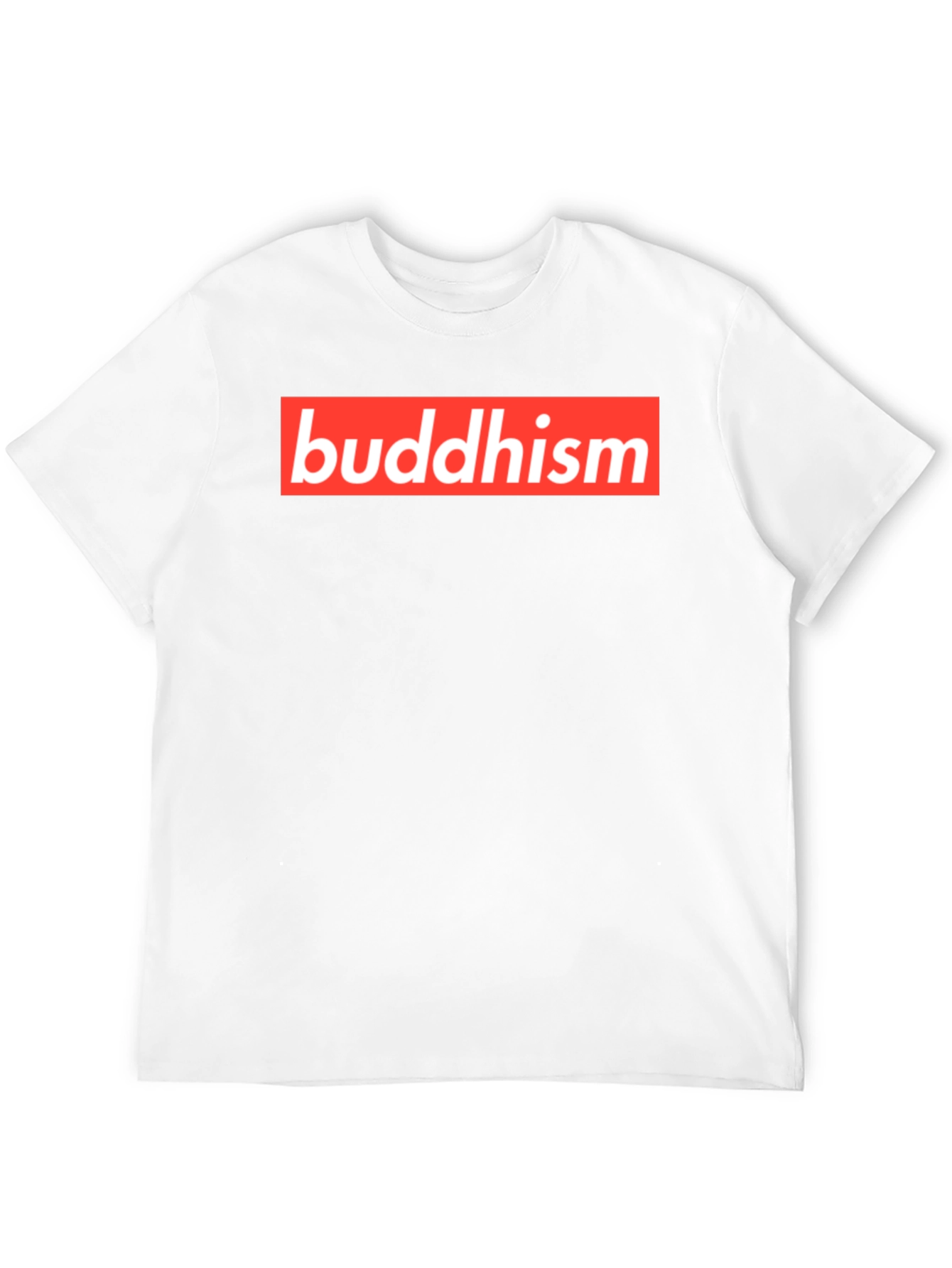 Buddhism Red Box Logo Black T-Shirt