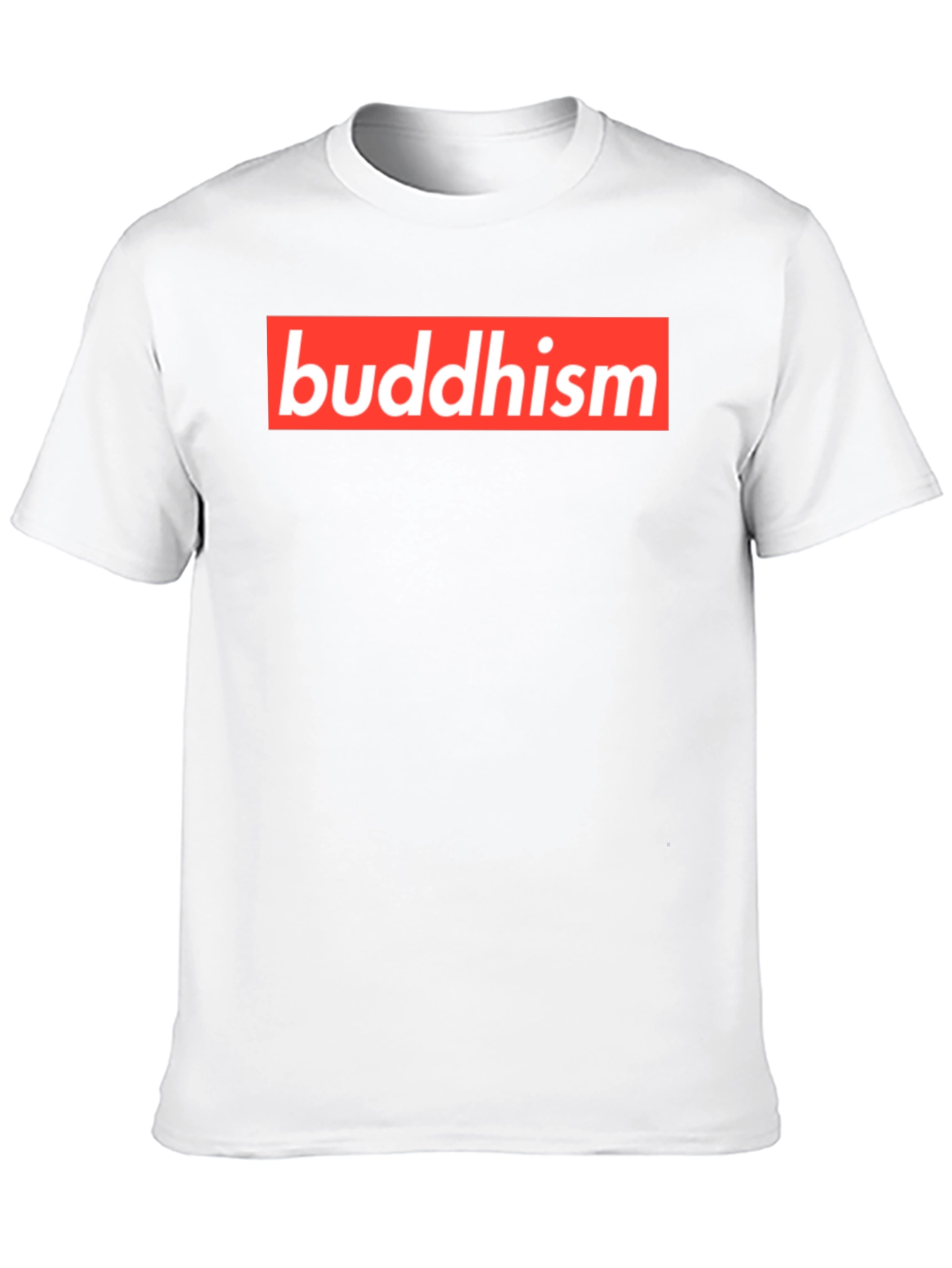 Buddhism Red Box Logo Black T-Shirt
