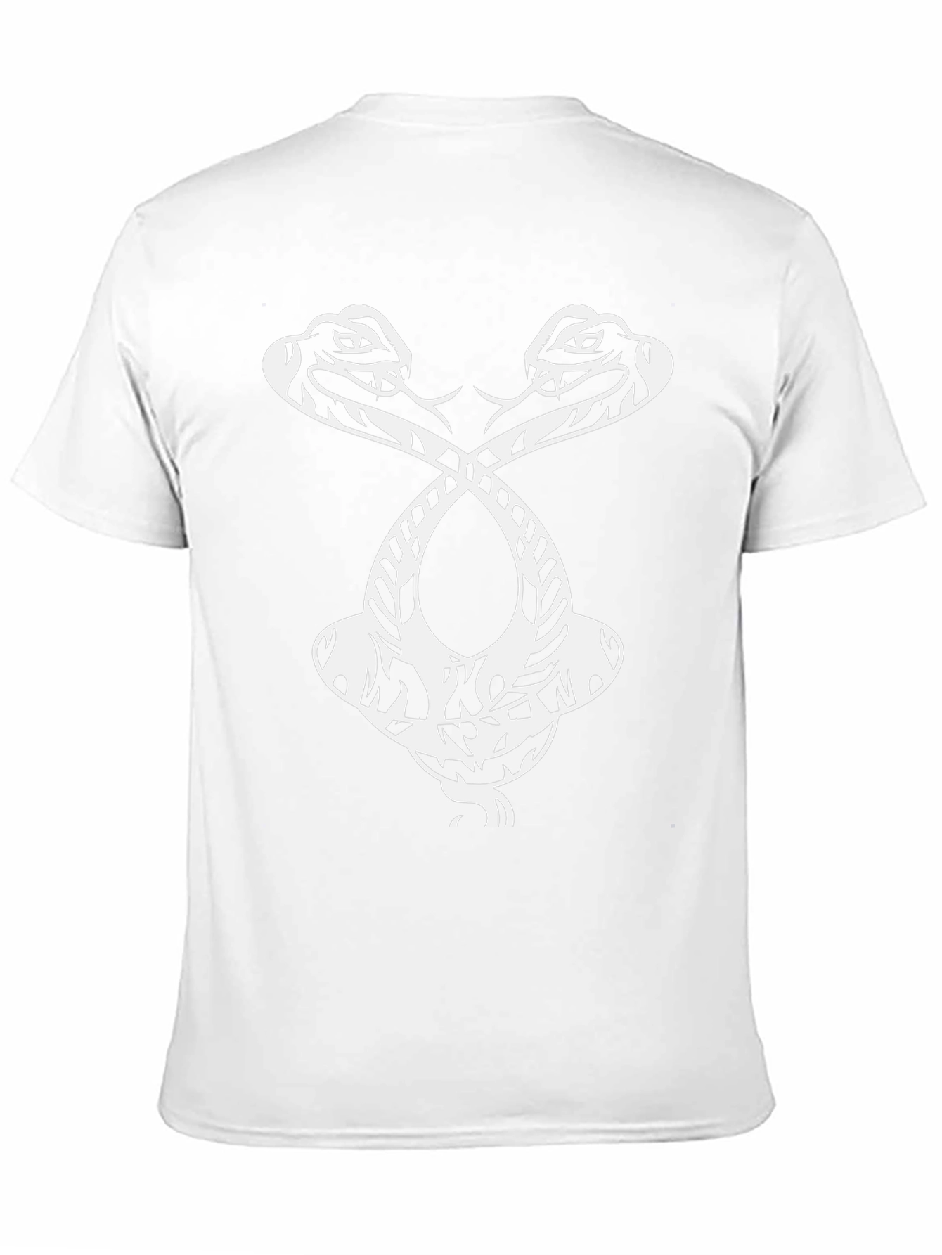 Mens Black T-Shirt with Snake Design