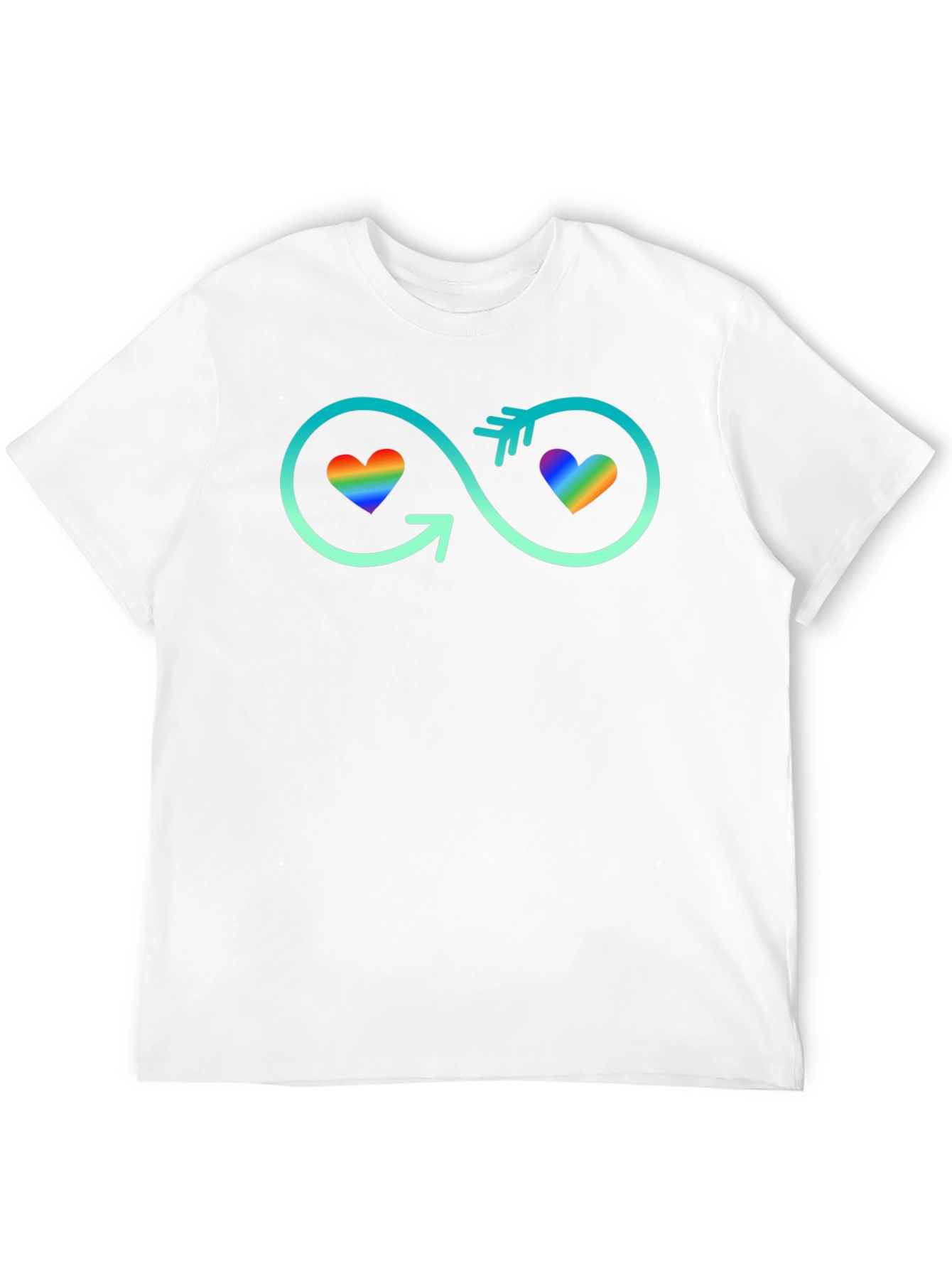 LGBT Infinity Hearts T-Shirt - Black