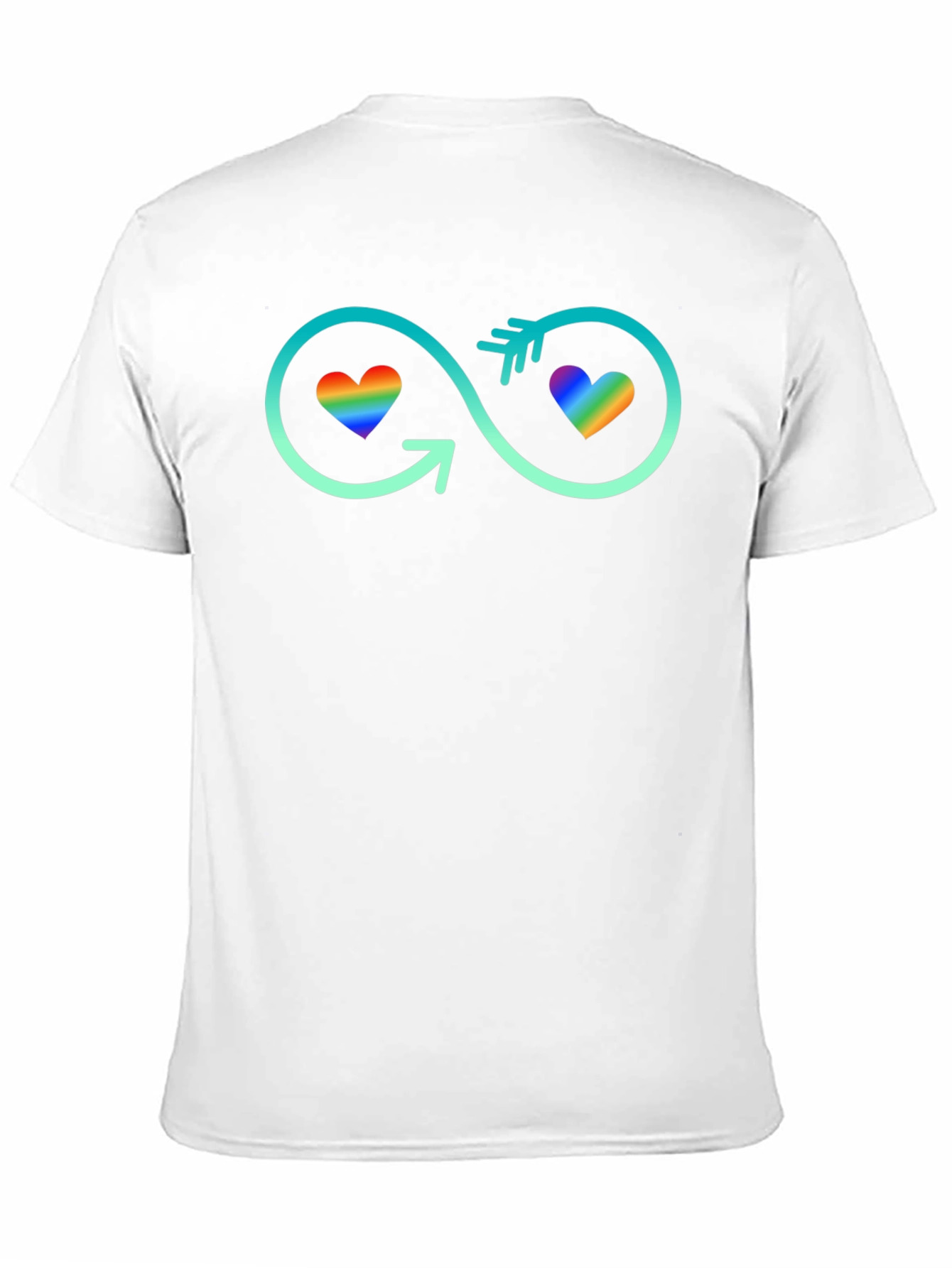 LGBT Infinity Hearts T-Shirt - Black