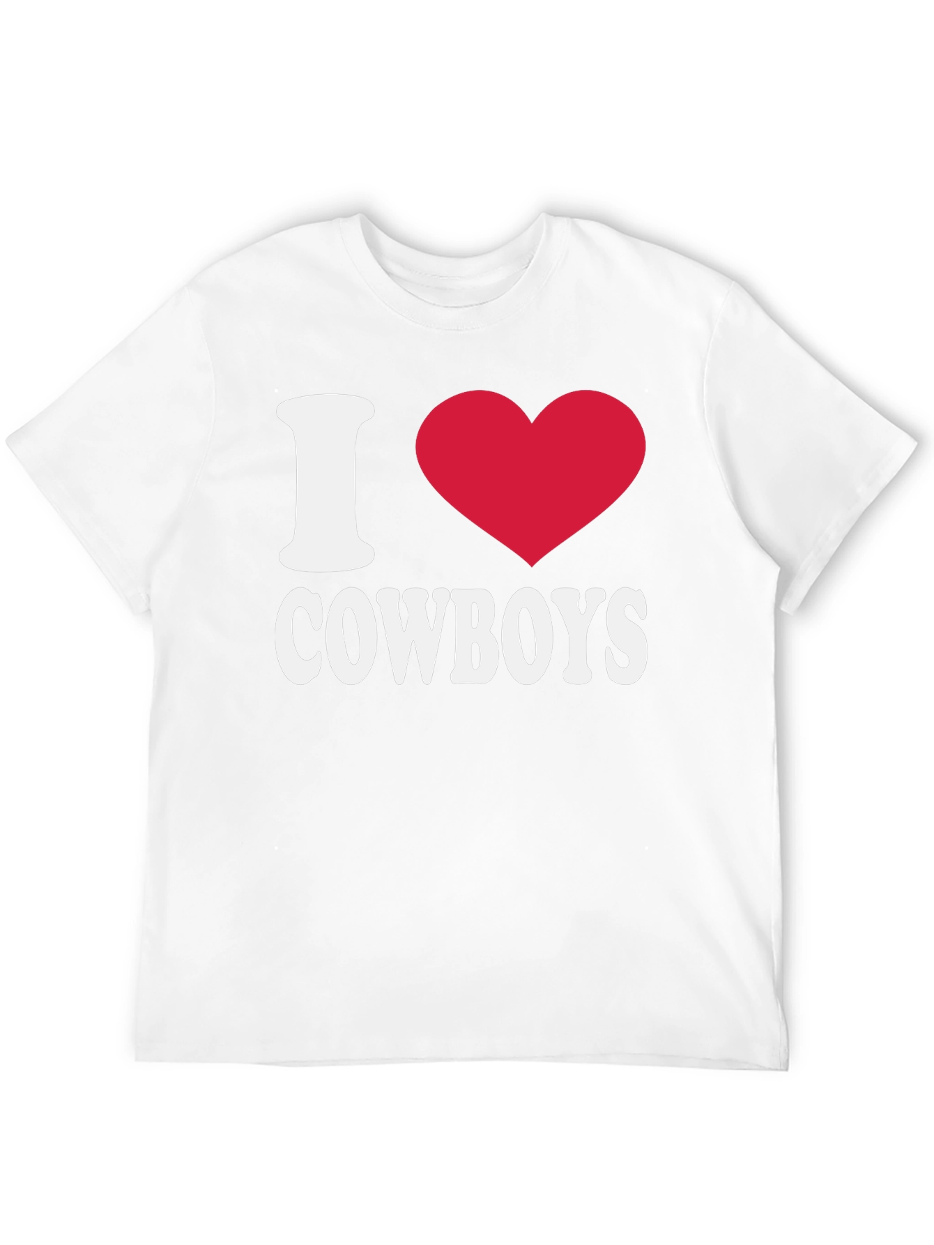 I Love Cowboys T-Shirt - Black Cotton Tee