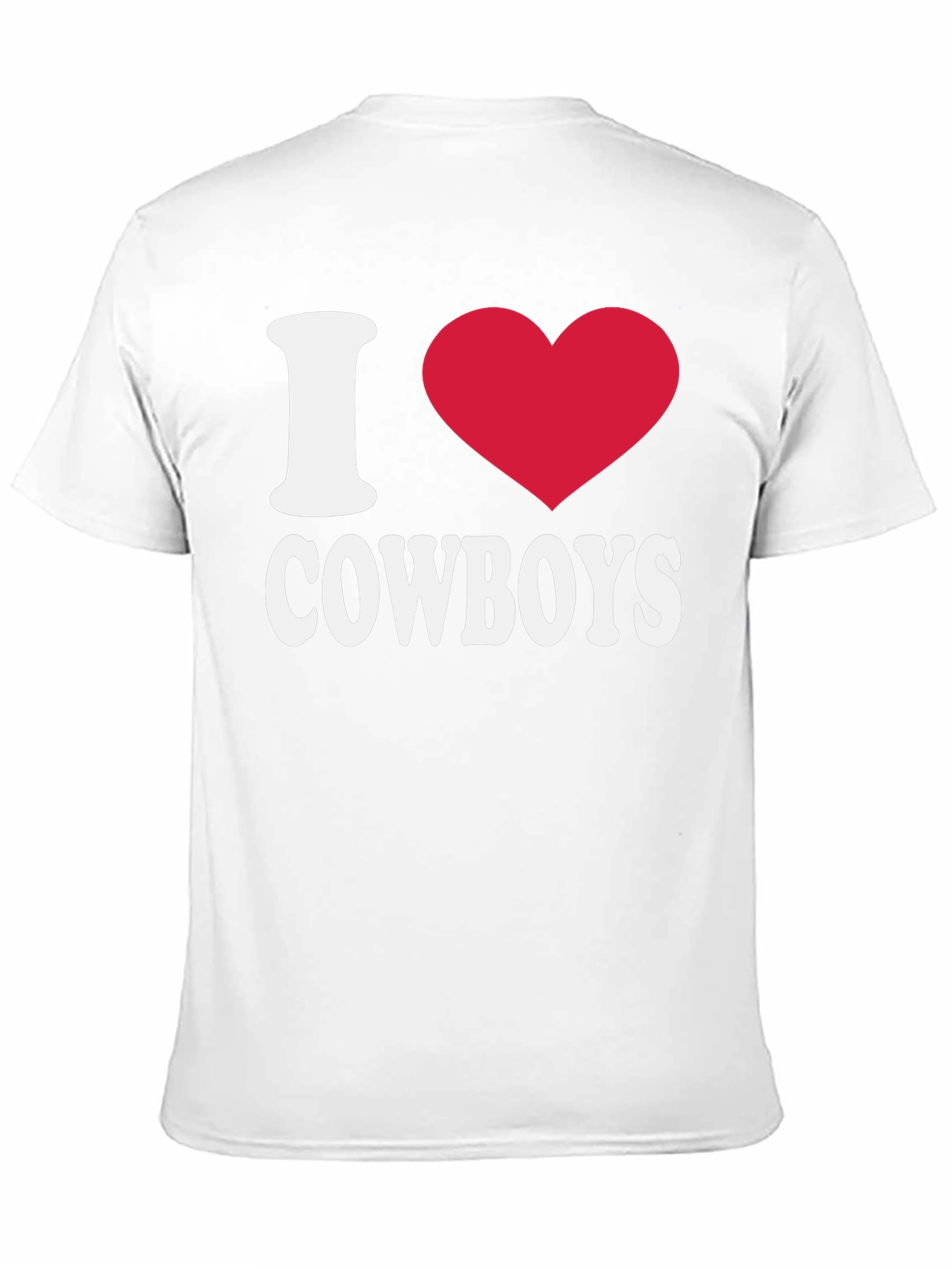 I Love Cowboys T-Shirt - Black Cotton Tee