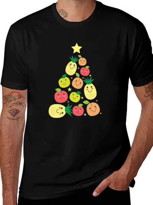 Festive Fruit Christmas Tree Graphic Tee