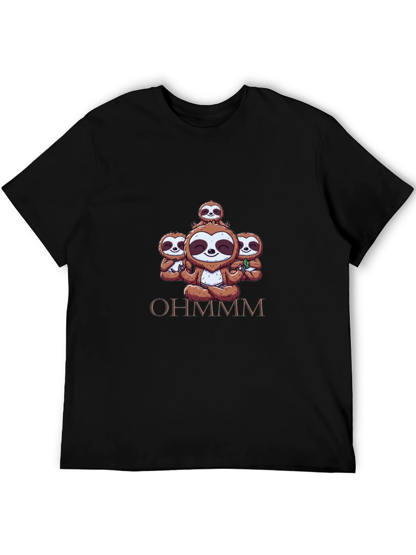Ohm Sloth Meditation Black Tee