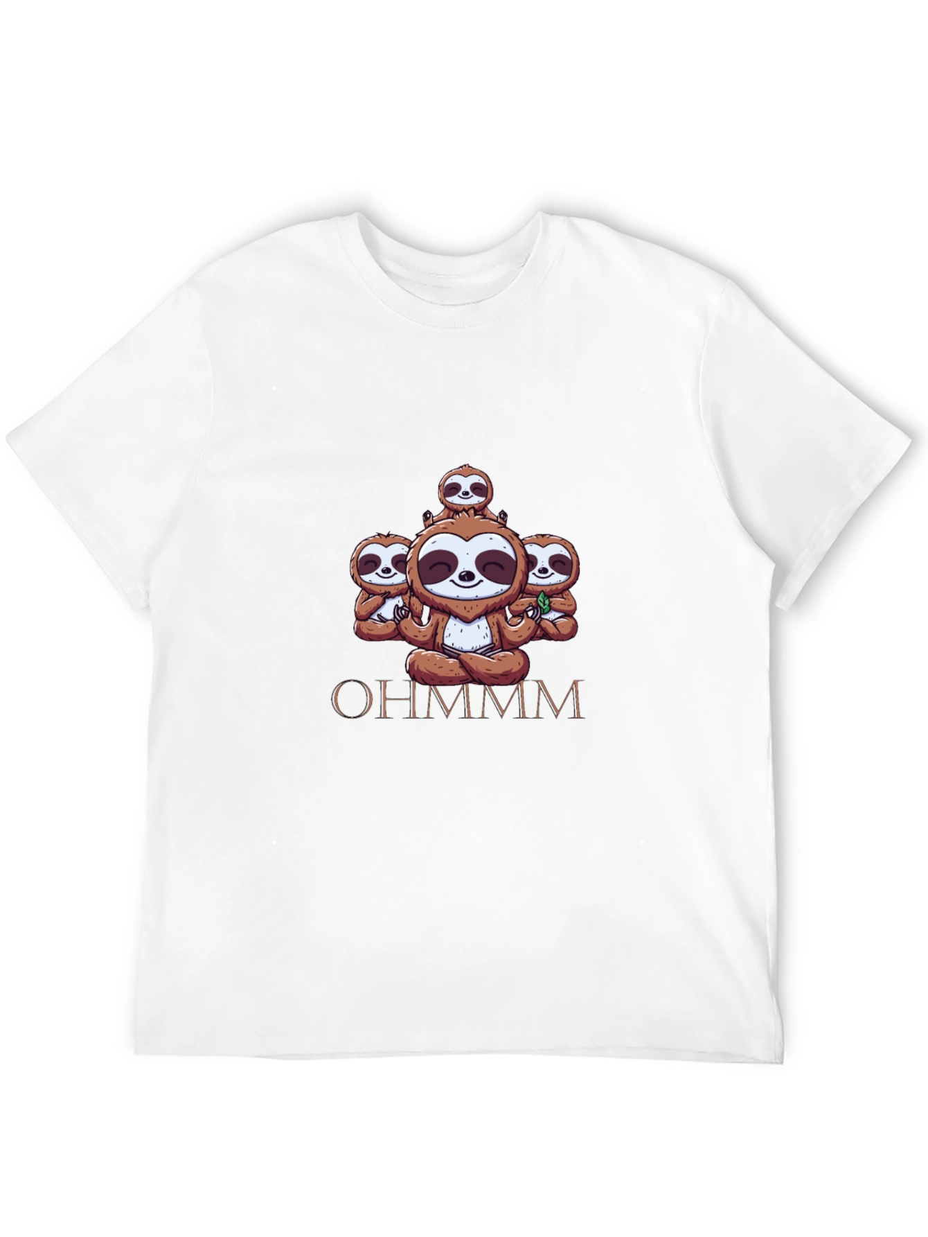 Ohm Sloth Meditation Black Tee