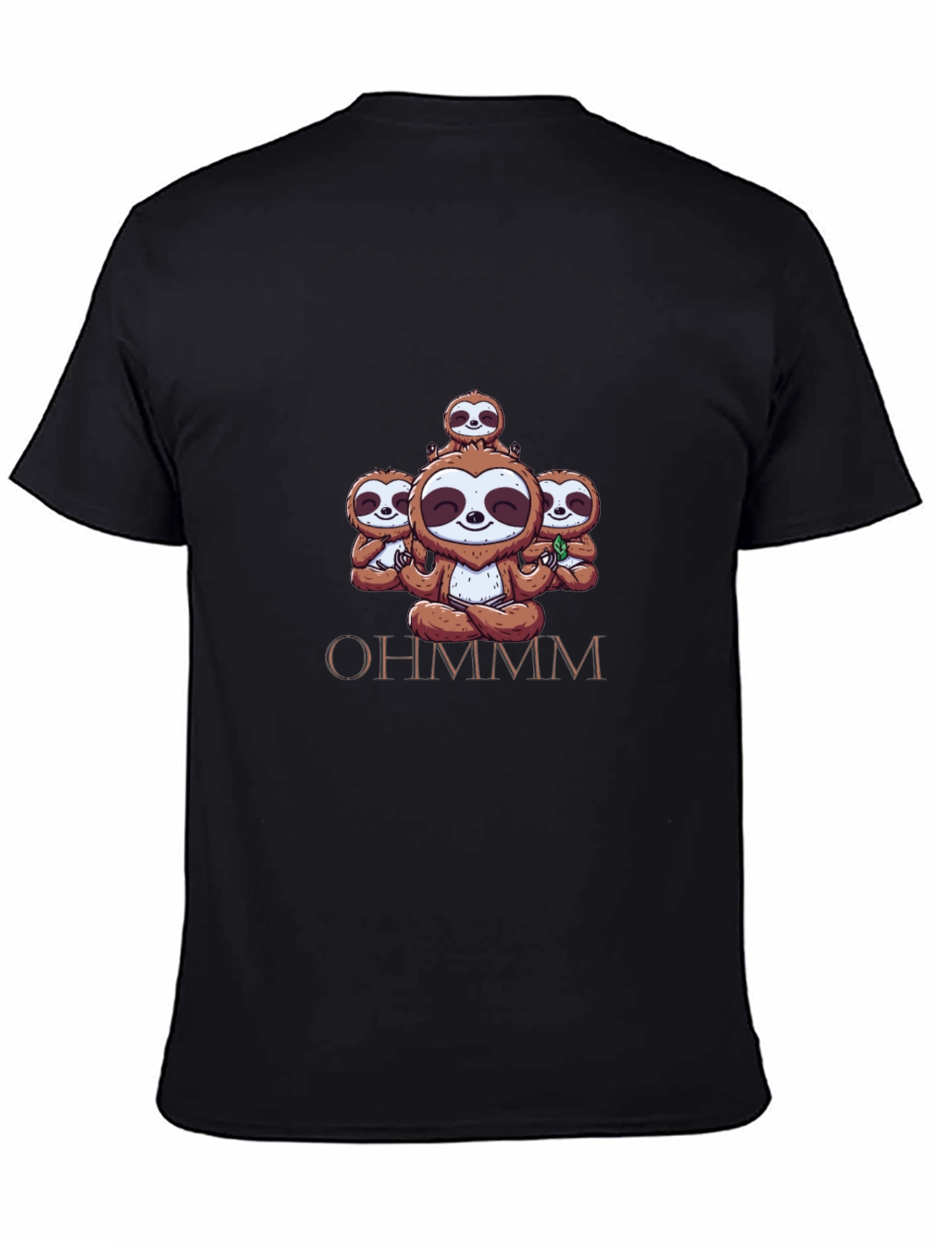Ohm Sloth Meditation Black Tee