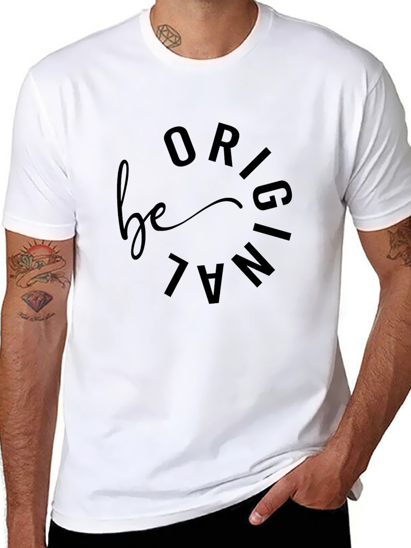 Be Original Black Graphic Tee