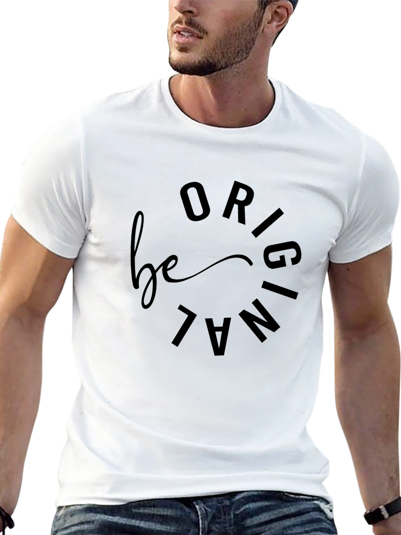 Be Original Black Graphic Tee