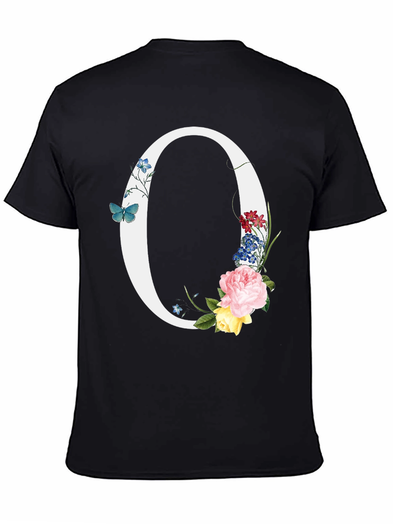 Floral Letter O Graphic T-Shirt
