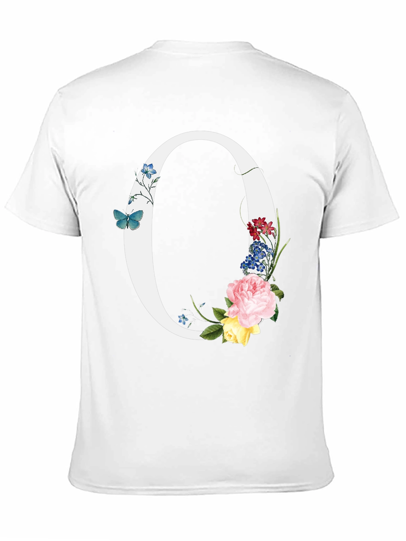 Floral Letter O Graphic T-Shirt