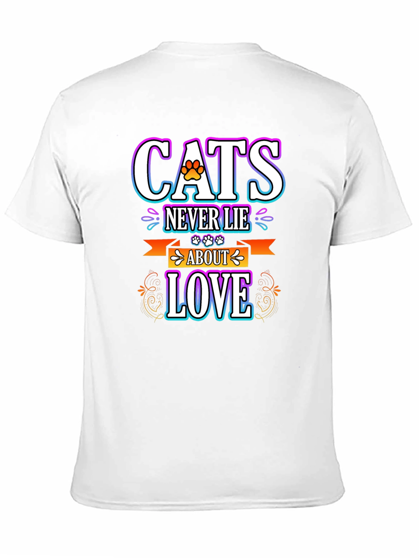 Cats Never Lie About Love Black T-Shirt
