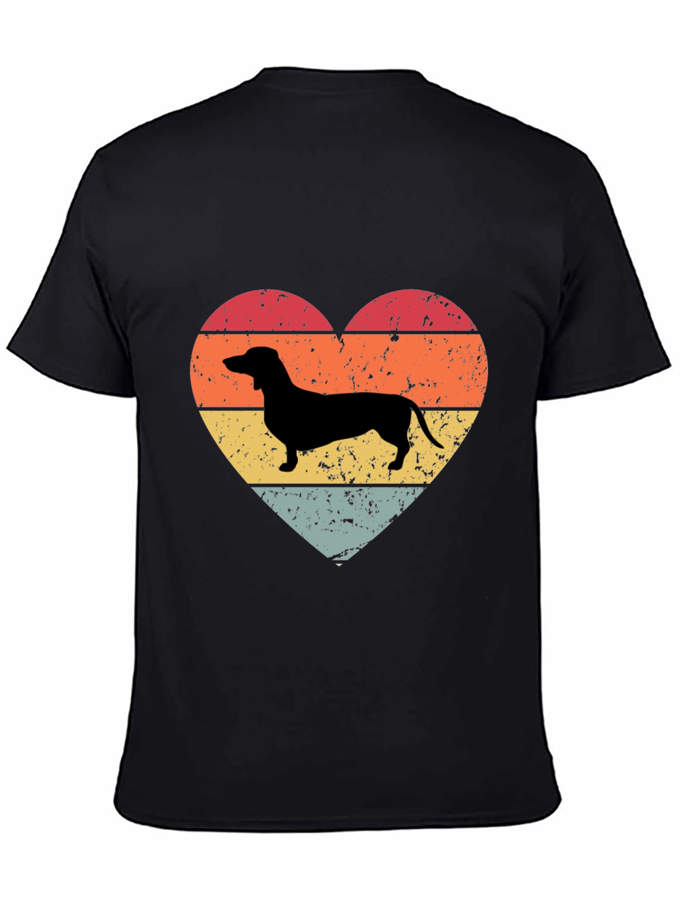Retro Dachshund Heart T-Shirt