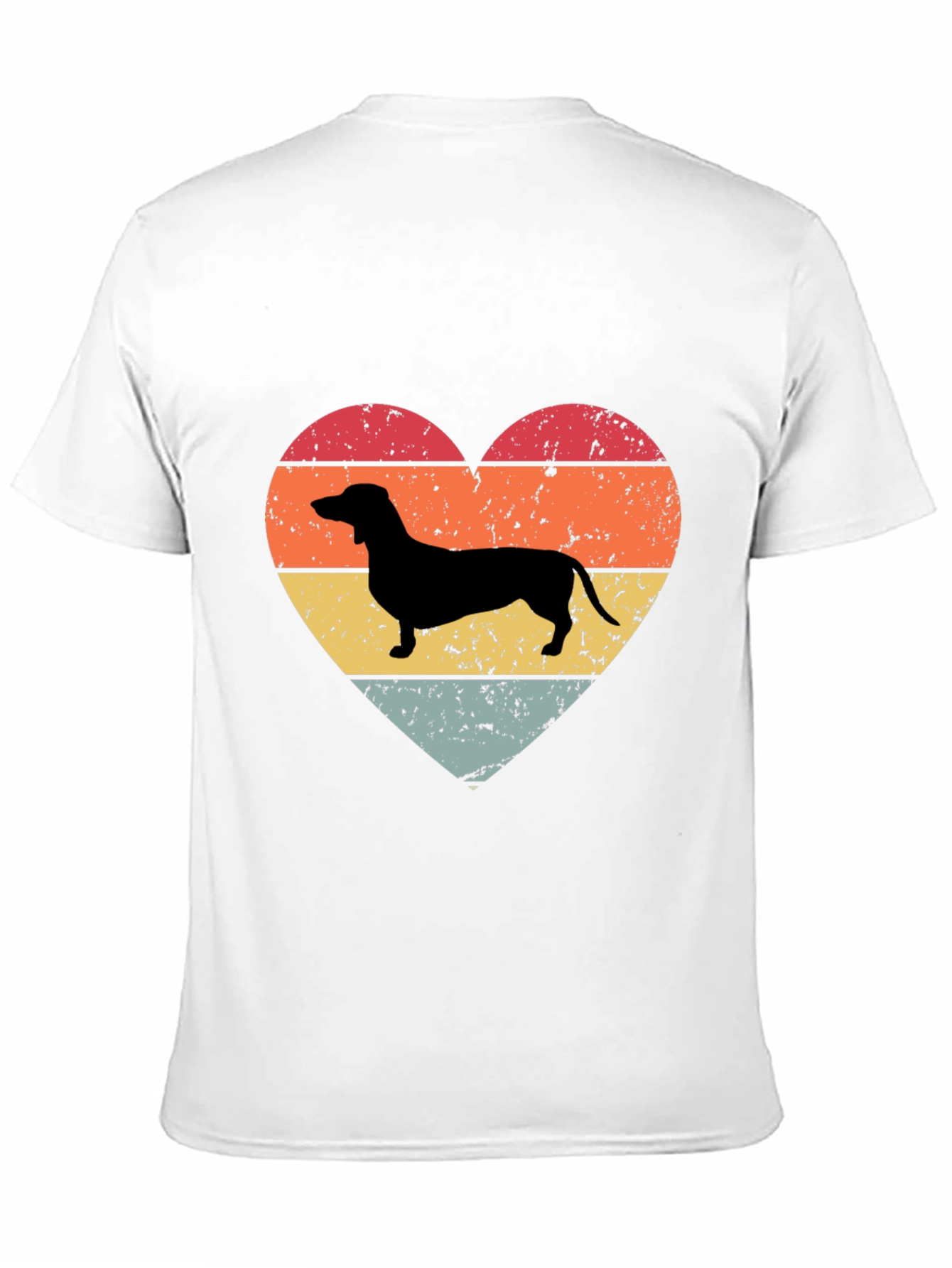 Retro Dachshund Heart T-Shirt