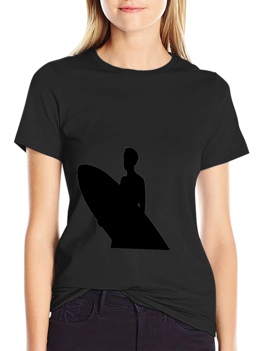 Mens Black Surf Silhouette Tee