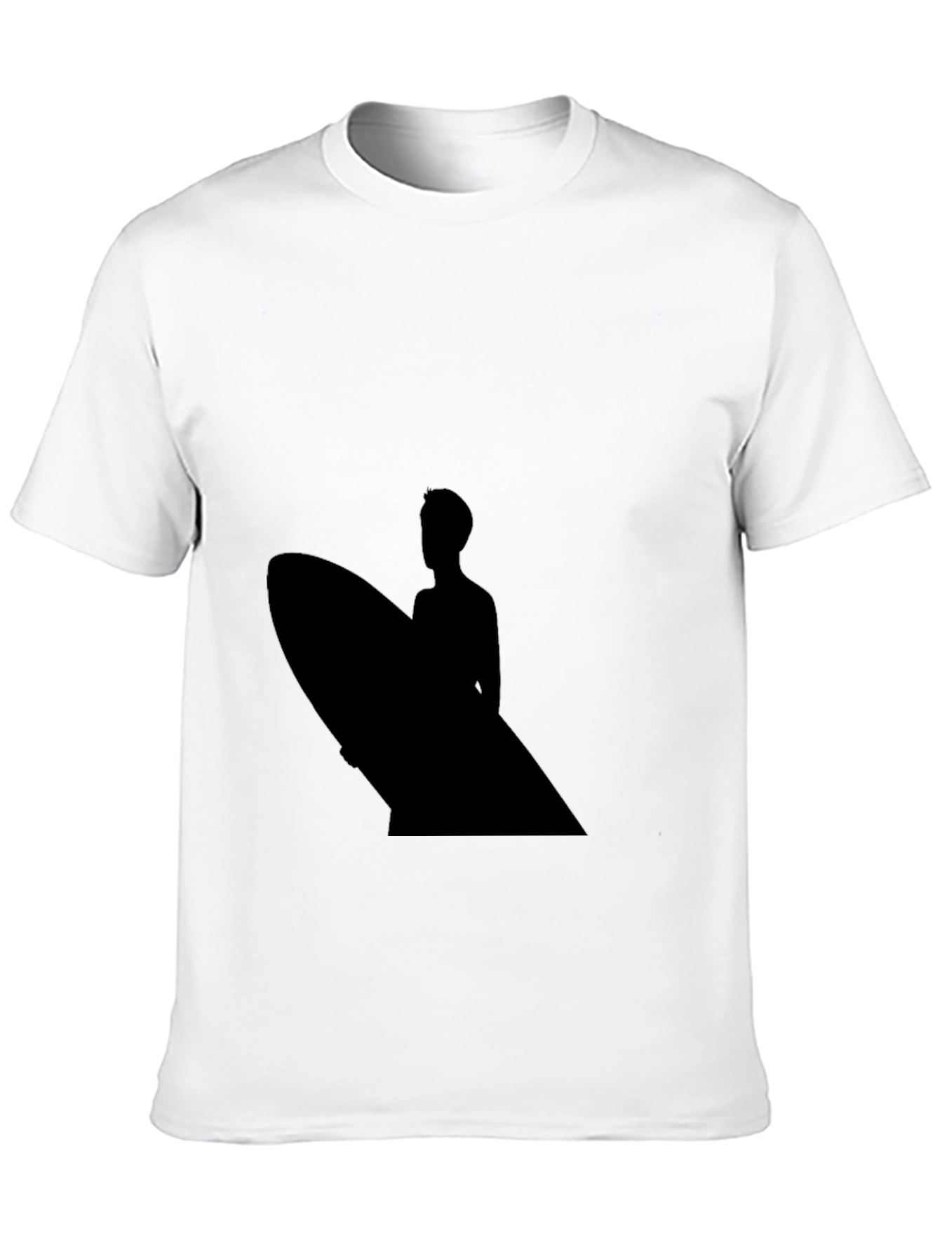 Mens Black Surf Silhouette Tee