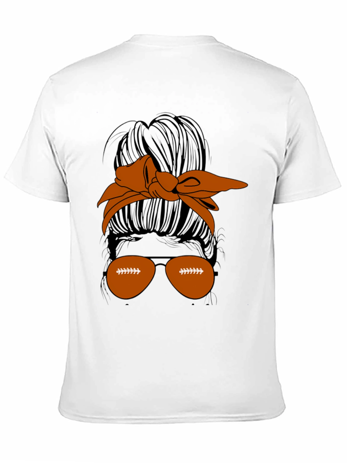 Football Messy Bun T-Shirt
