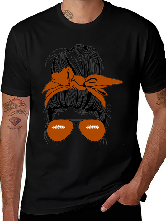 Football Messy Bun T-Shirt