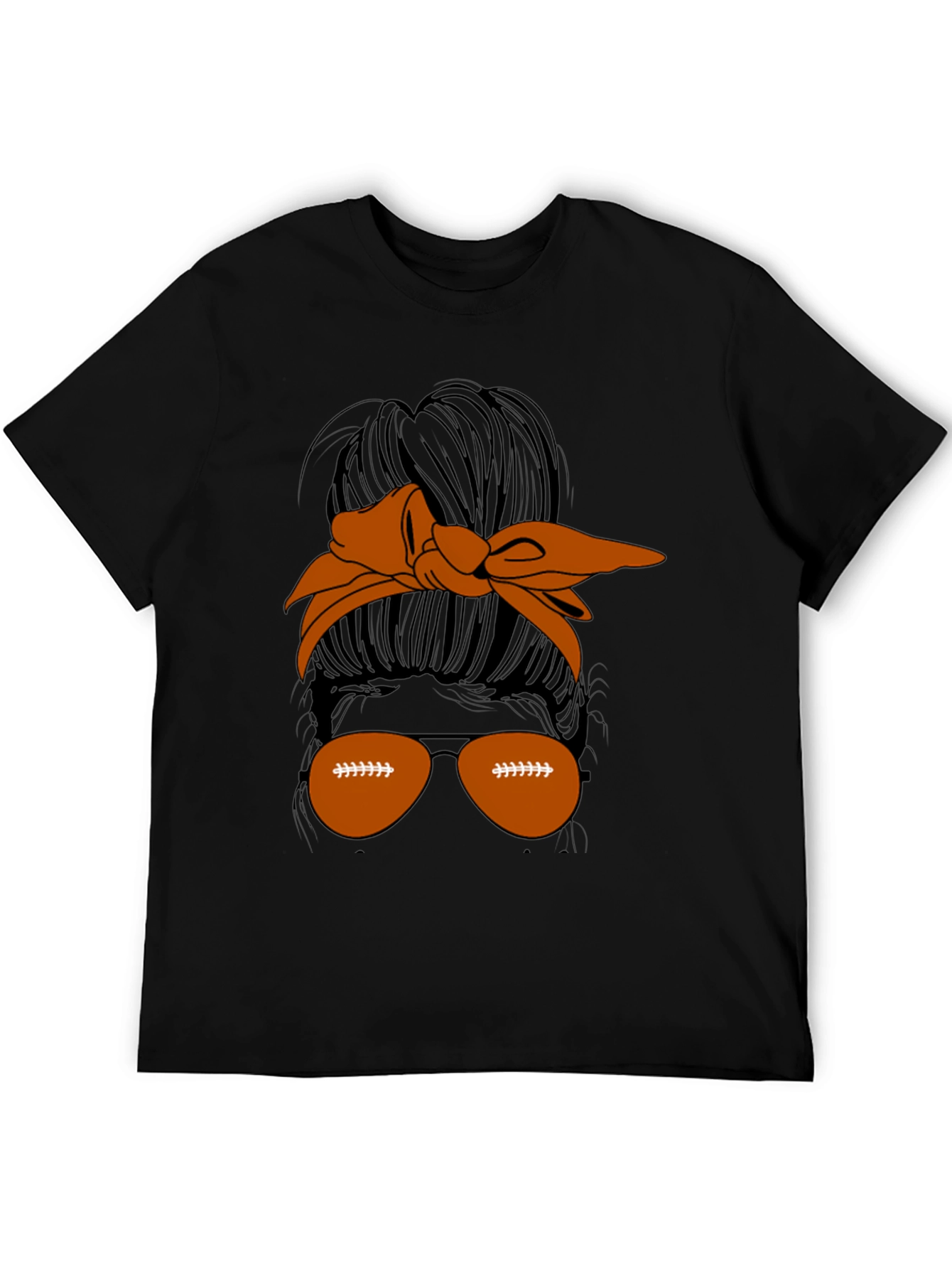 Football Messy Bun T-Shirt
