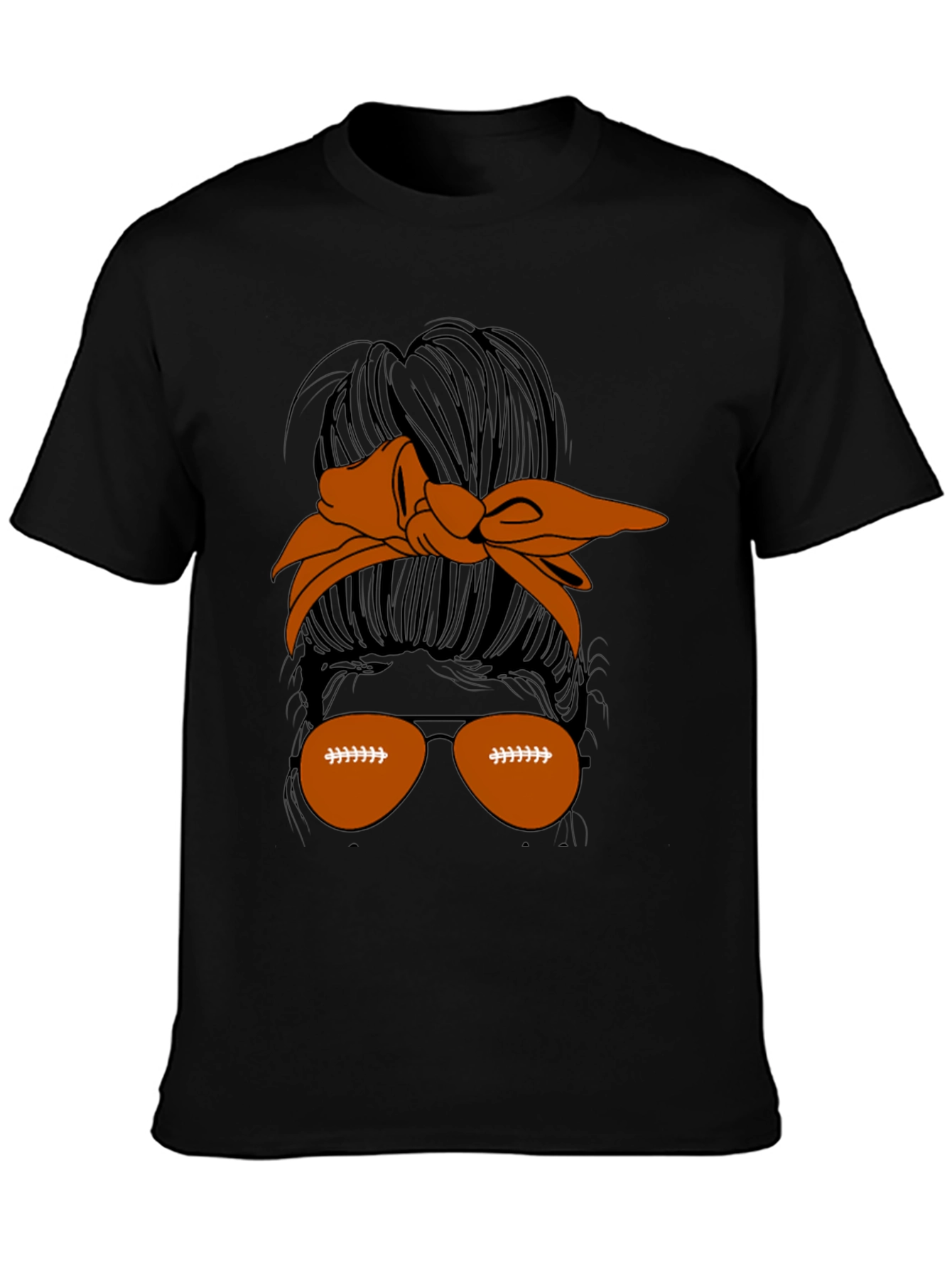 Football Messy Bun T-Shirt
