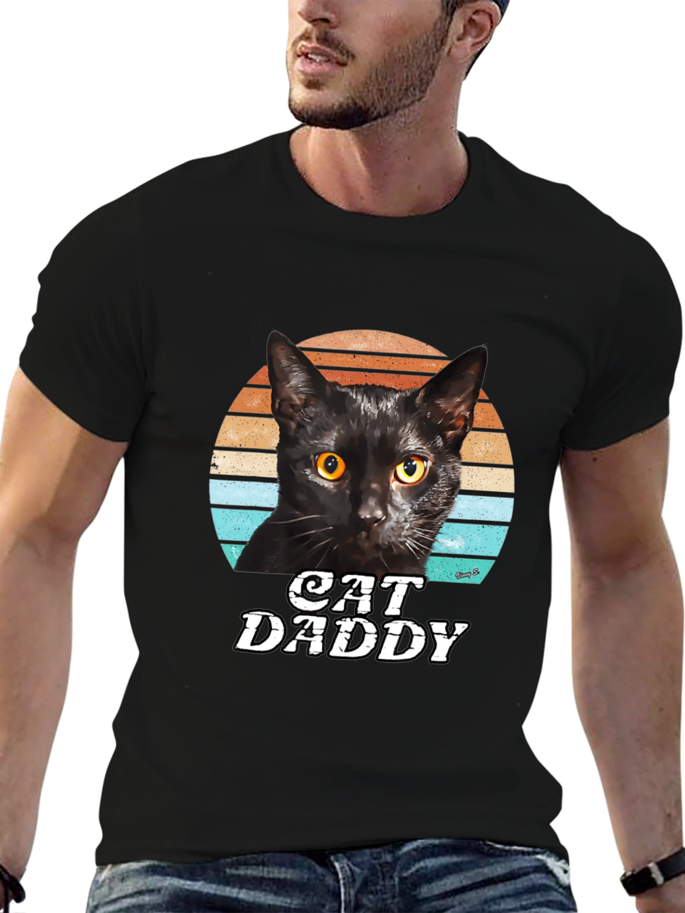 Cat Daddy Black T-Shirt