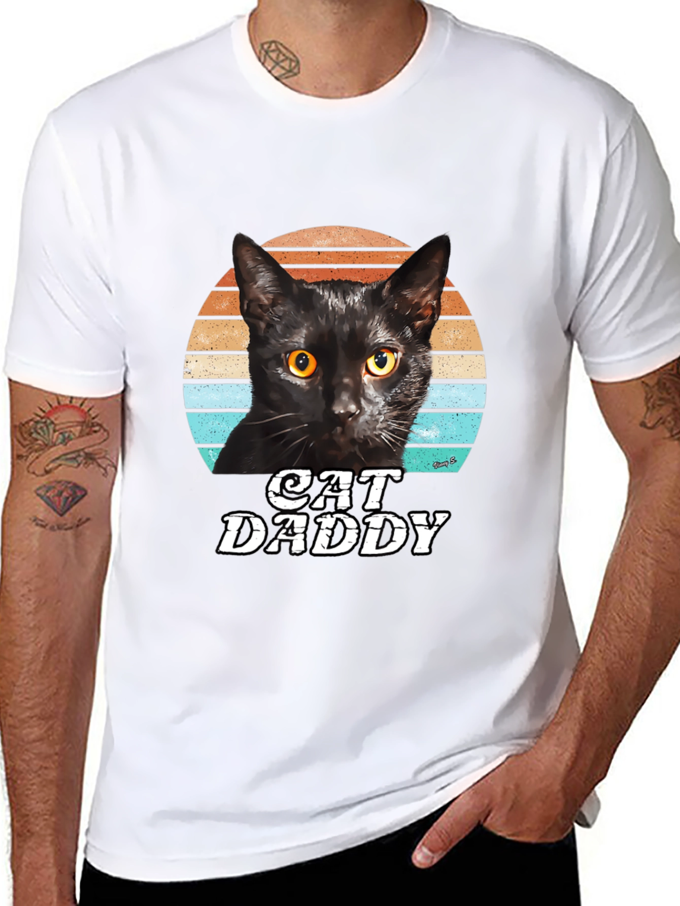 Cat Daddy Black T-Shirt