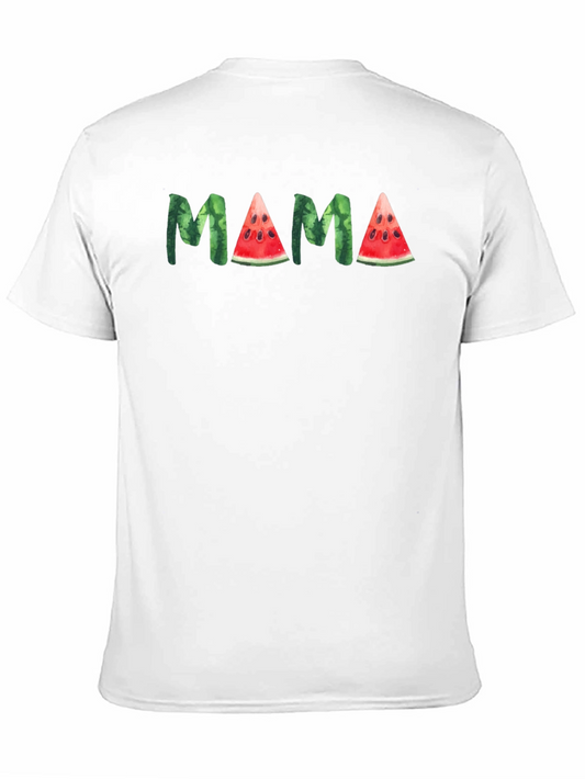 Mama Watermelon Graphic Tee - Fun Summer Shirt