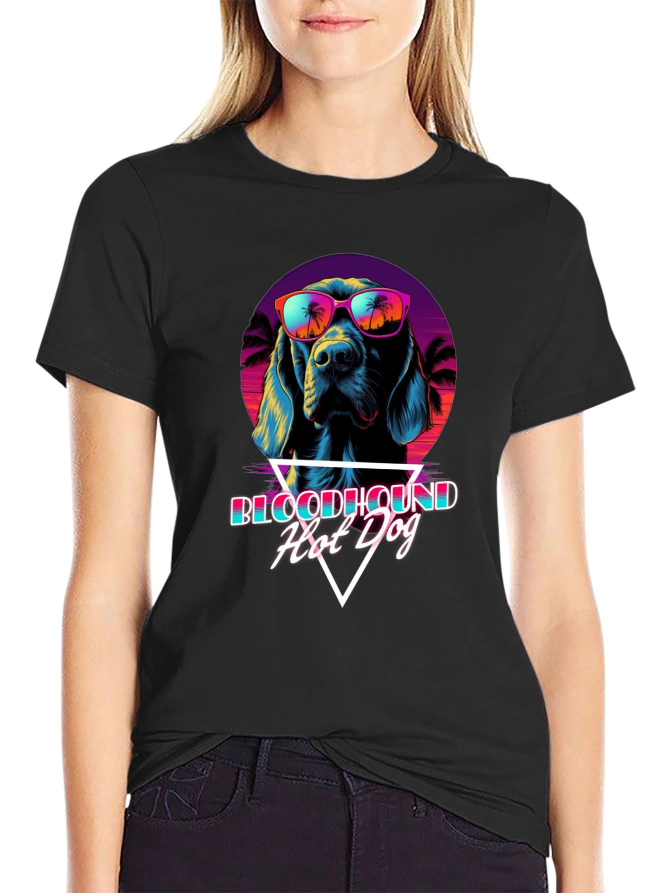 Retro Bloodhound Hot Dog Graphic Tee