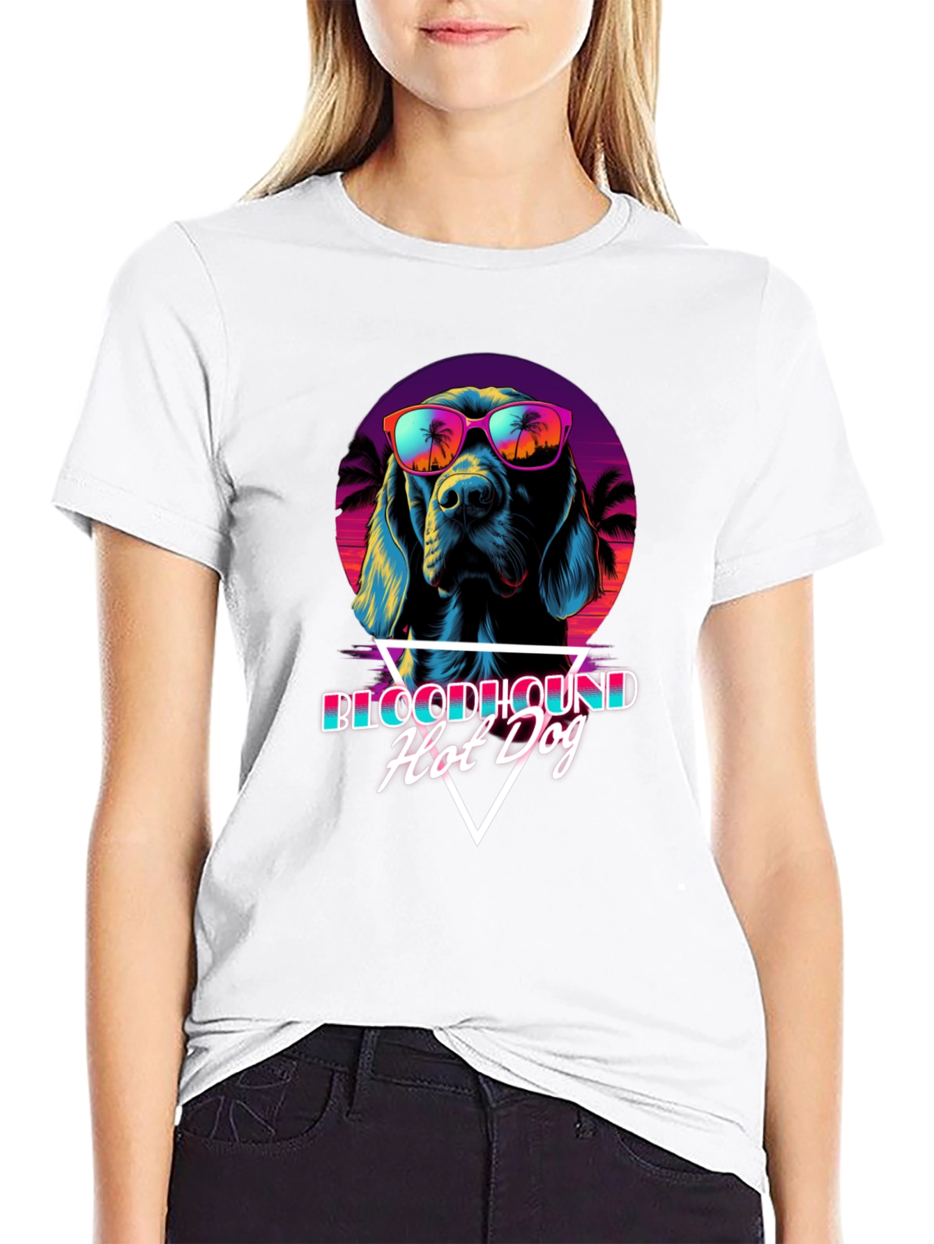 Retro Bloodhound Hot Dog Graphic Tee