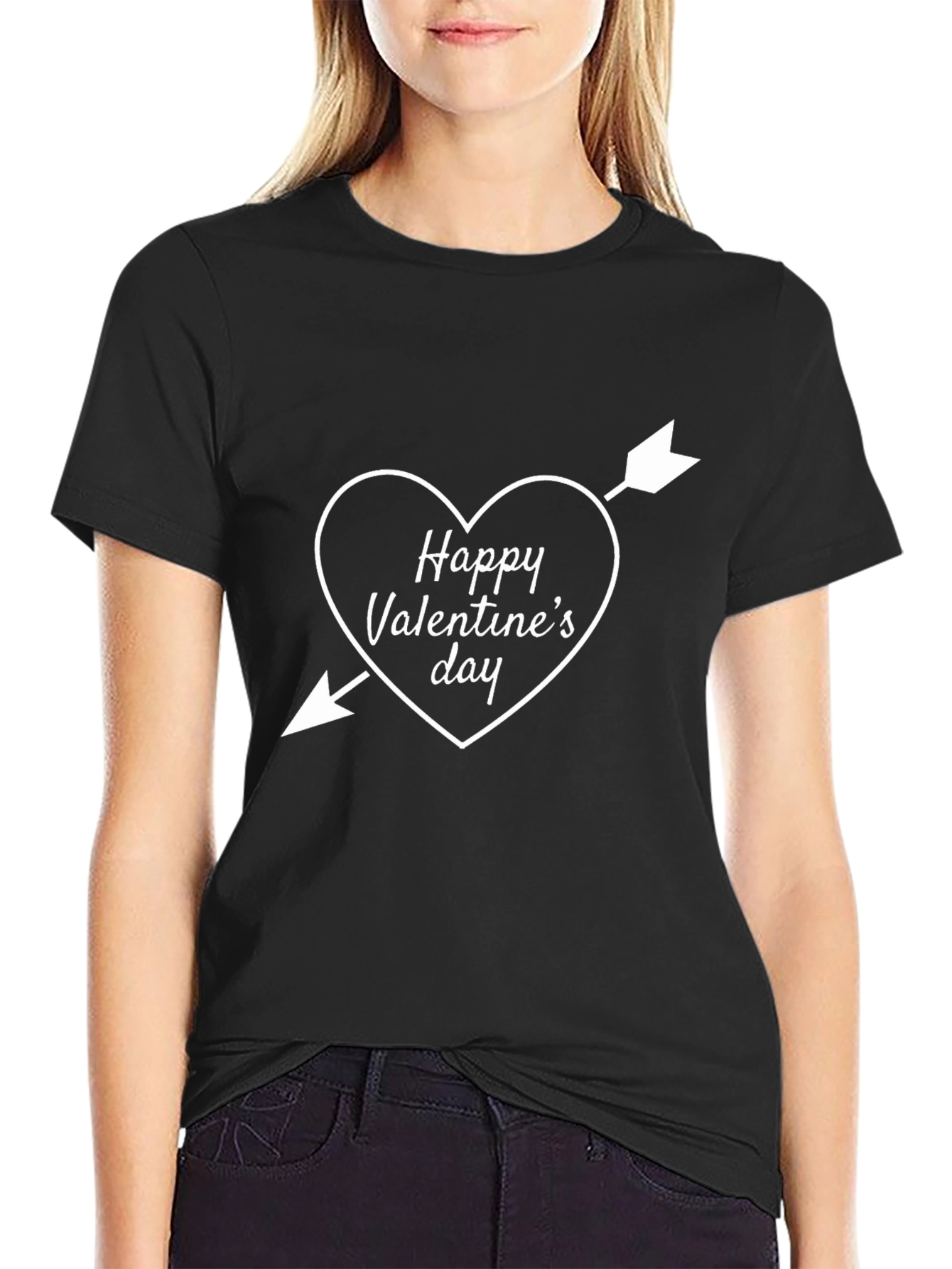 Happy Valentines Day Arrow Heart Tee