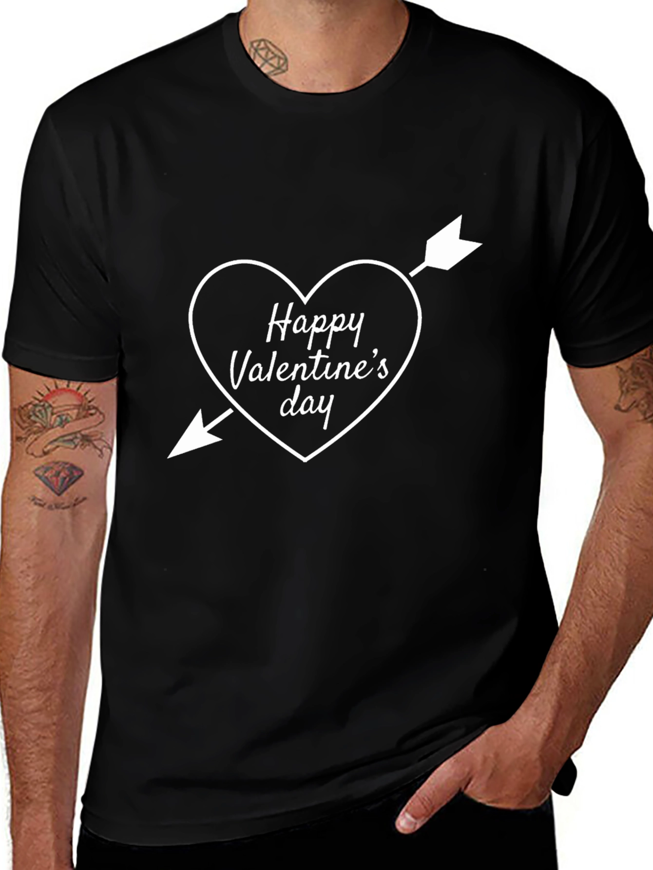 Happy Valentines Day Arrow Heart Tee