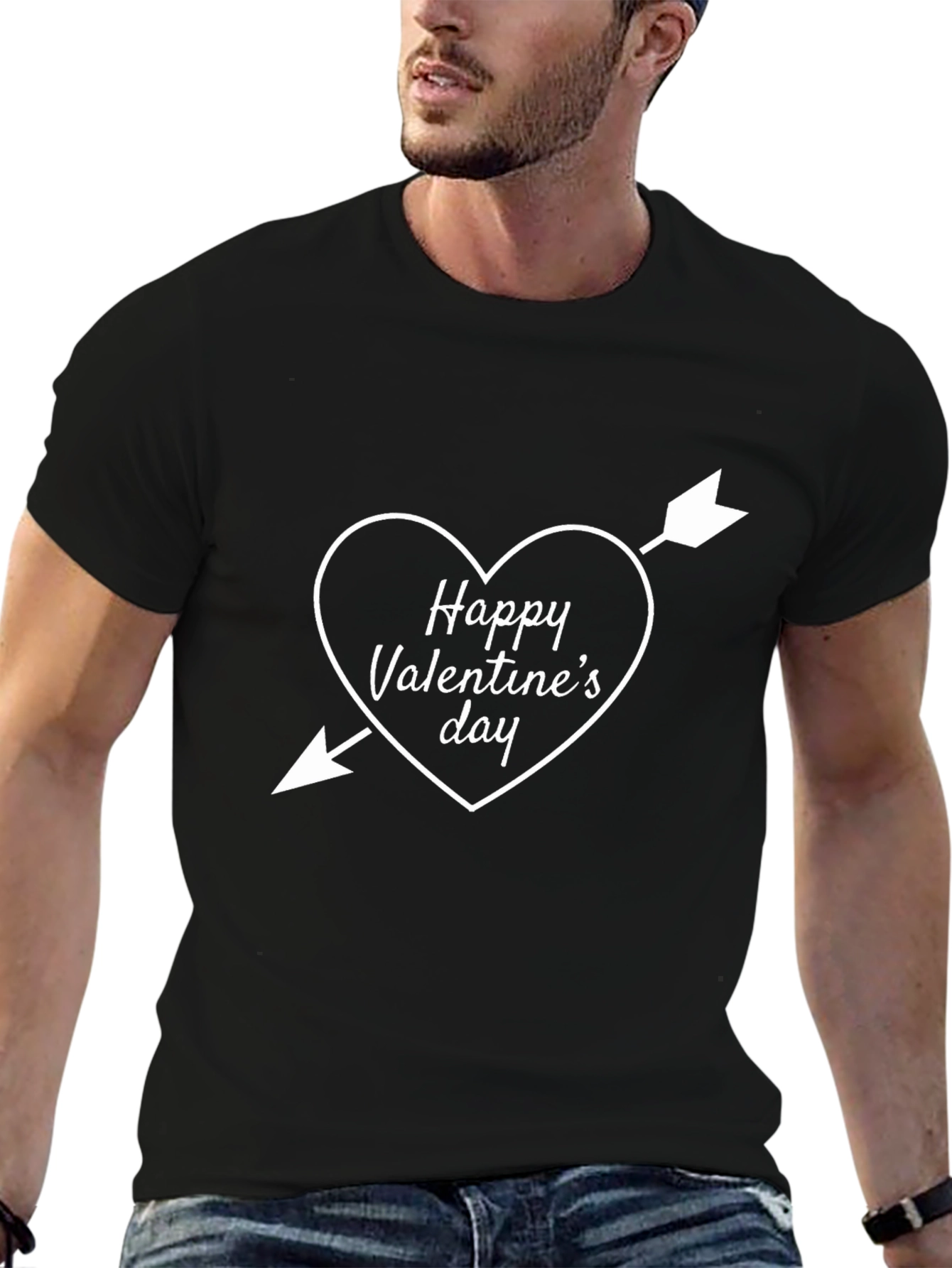 Happy Valentines Day Arrow Heart Tee