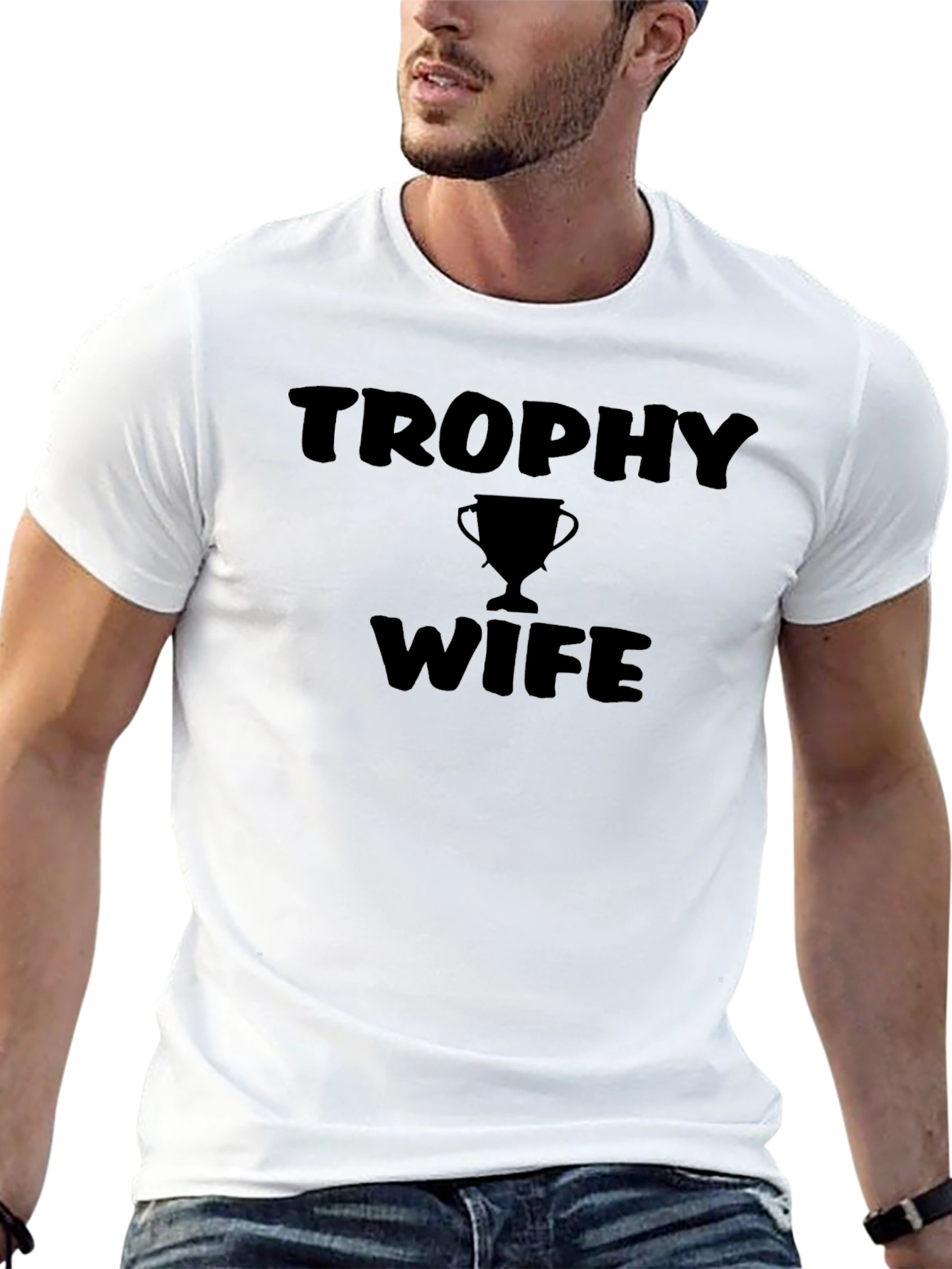 Trophy Wife Graphic Tee - Black Cotton T-Shirt