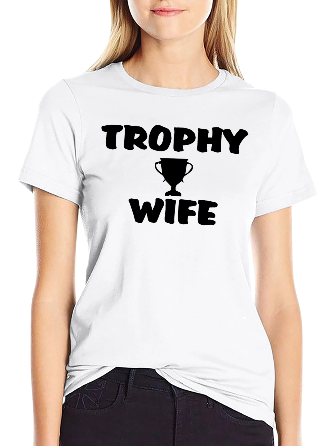 Trophy Wife Graphic Tee - Black Cotton T-Shirt