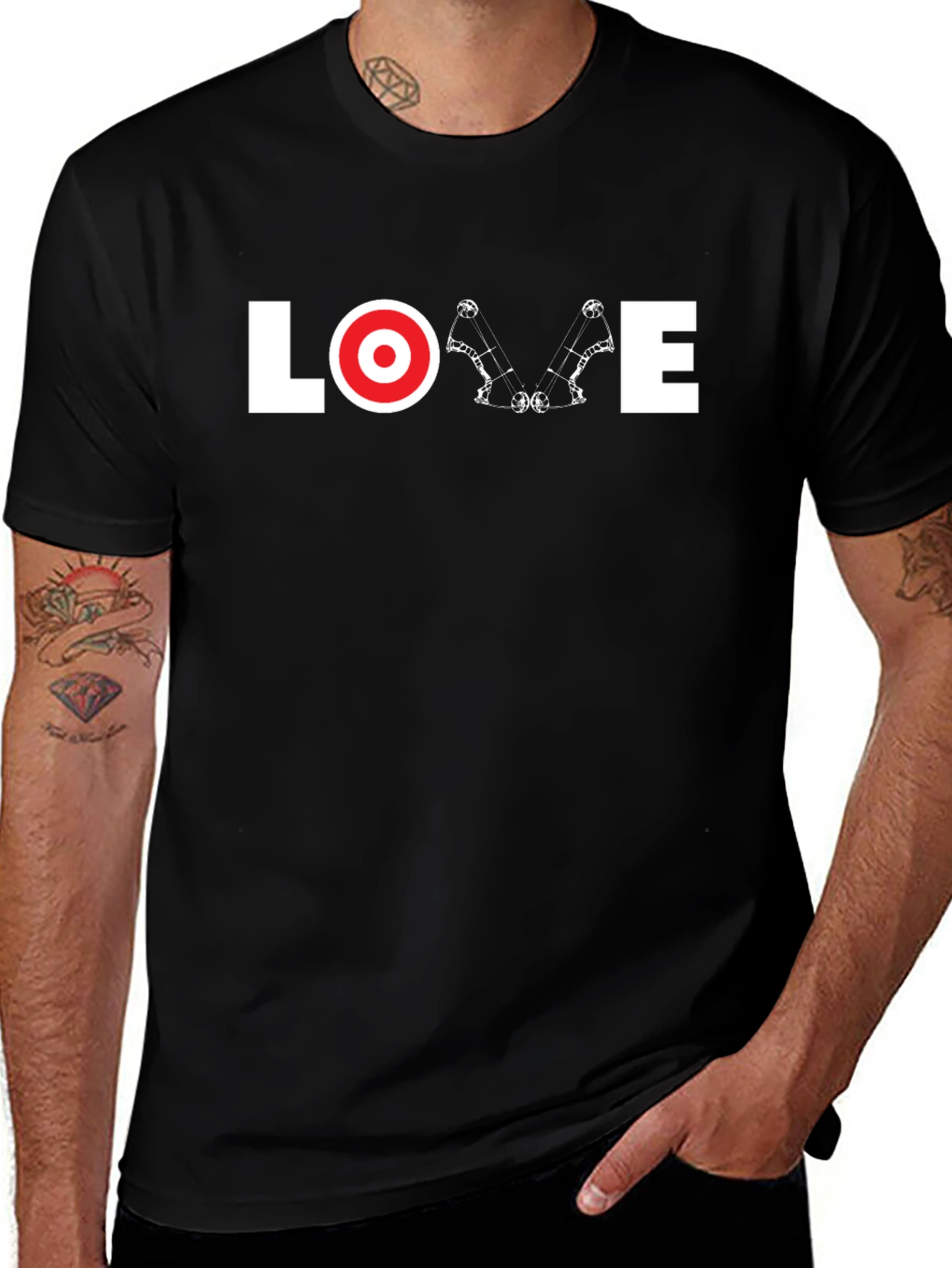 Love Archery T-Shirt - Black Graphic Tee