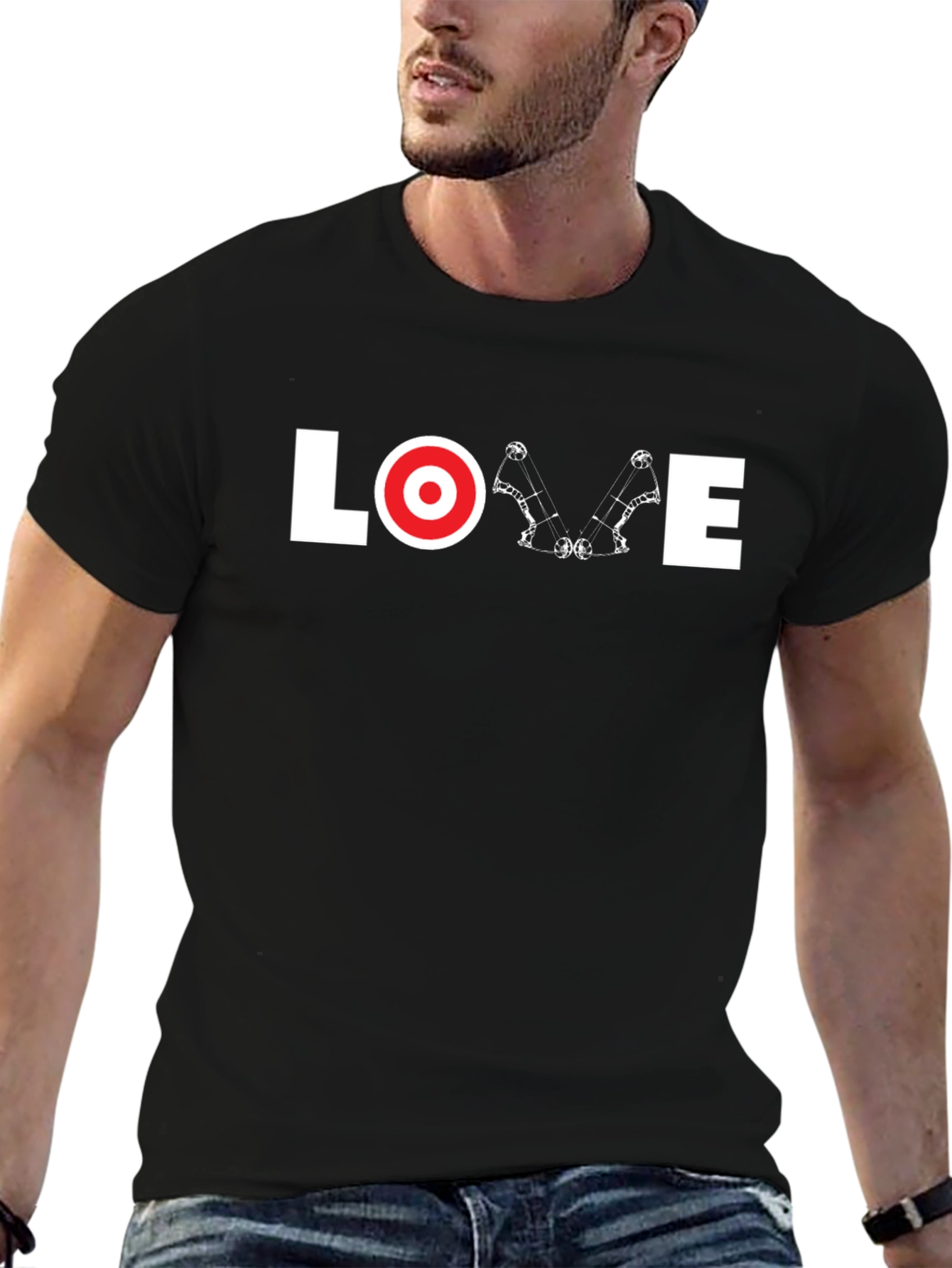 Love Archery T-Shirt - Black Graphic Tee