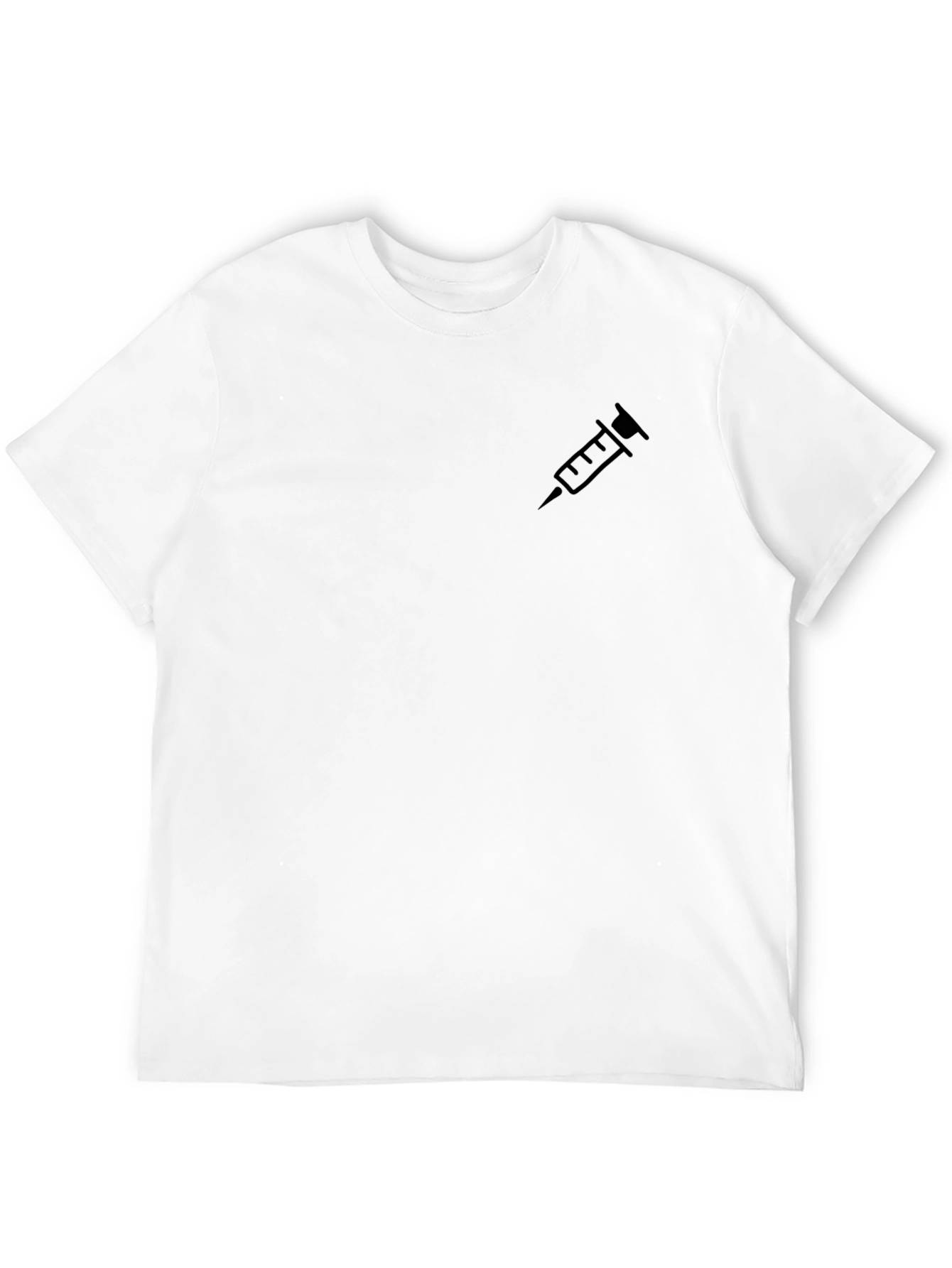 Injection Syringe Graphic Tee - Black Cotton T-Shirt