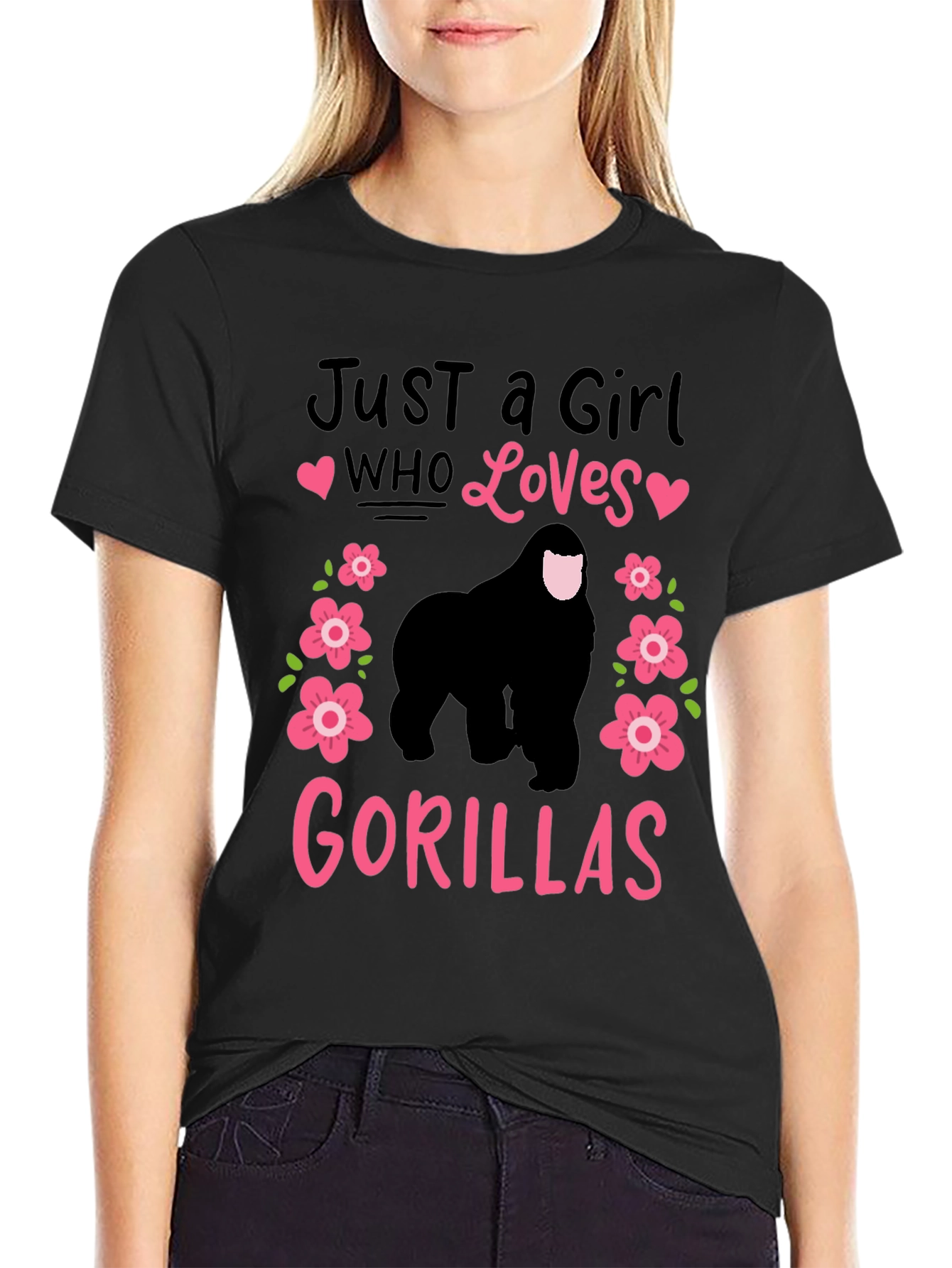 Just a Girl Who Loves Gorillas T-Shirt