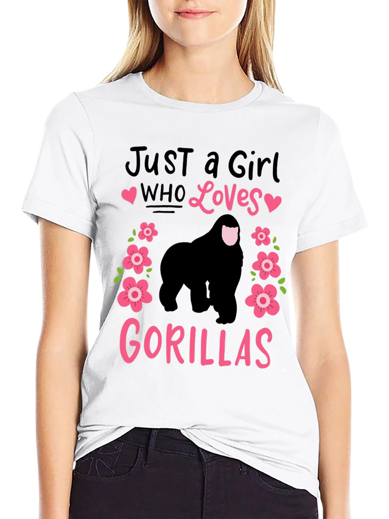 Just a Girl Who Loves Gorillas T-Shirt