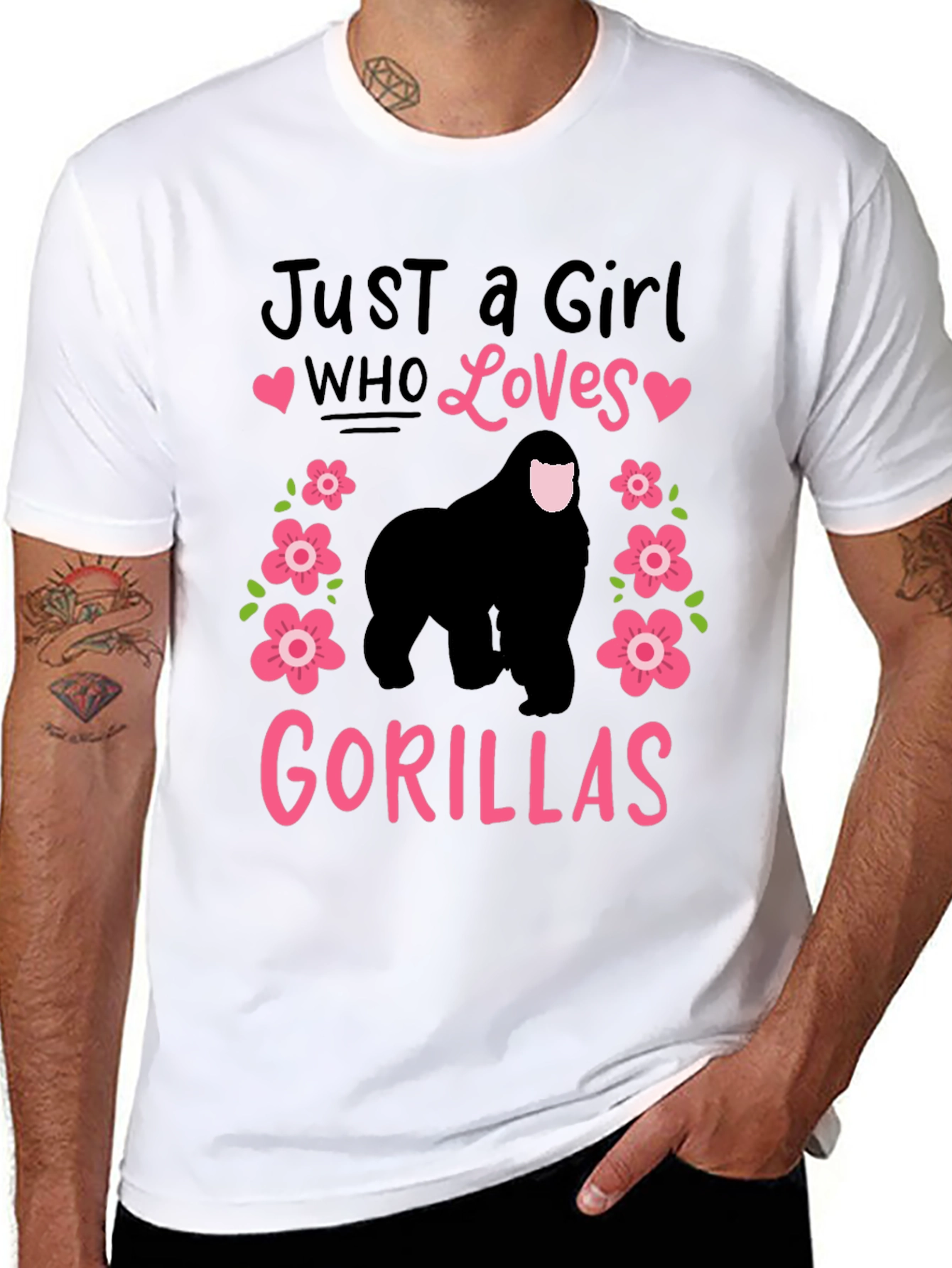 Just a Girl Who Loves Gorillas T-Shirt
