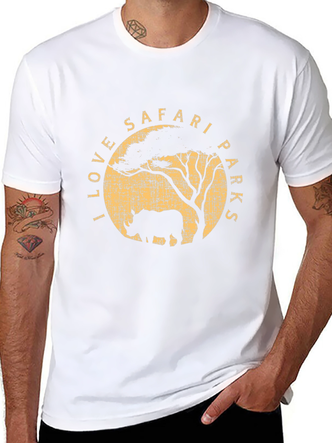 I Love Safari Parks T-Shirt - Black
