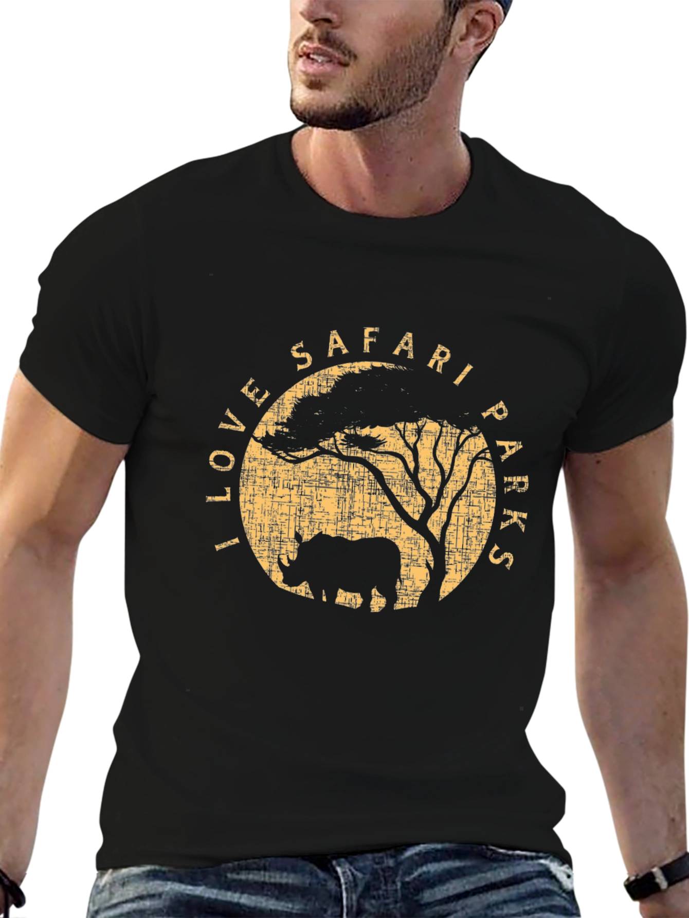 I Love Safari Parks T-Shirt - Black