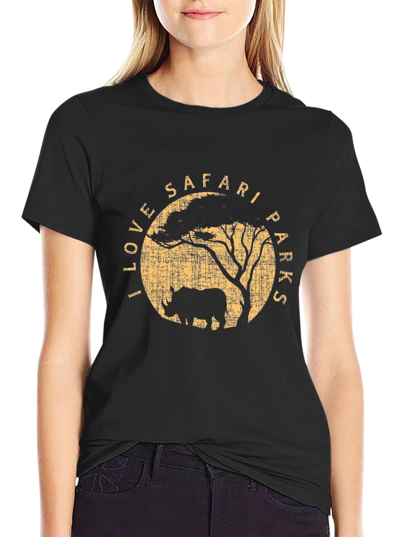 I Love Safari Parks T-Shirt - Black