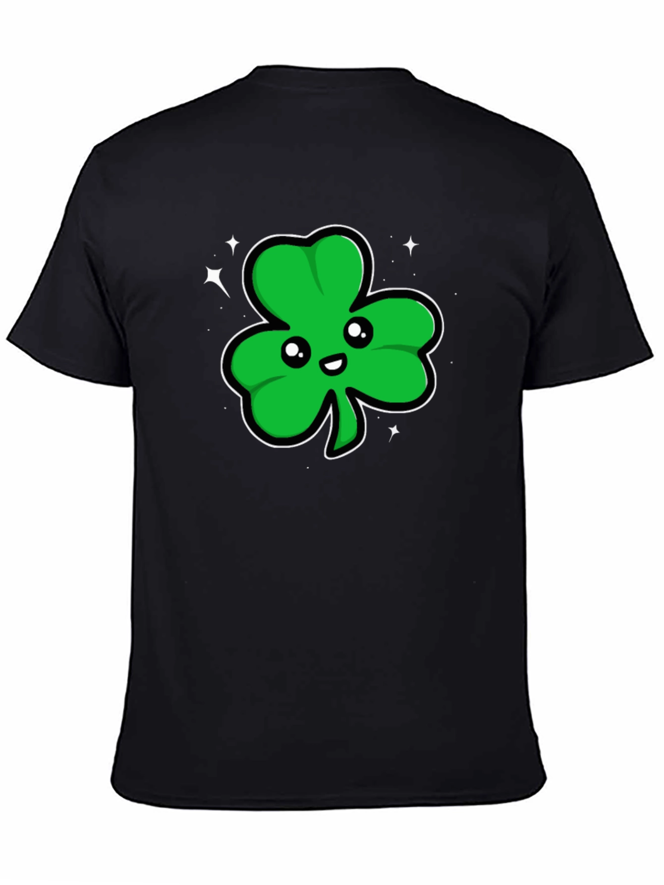 Lucky Shamrock T-Shirt - Mens Black Tee