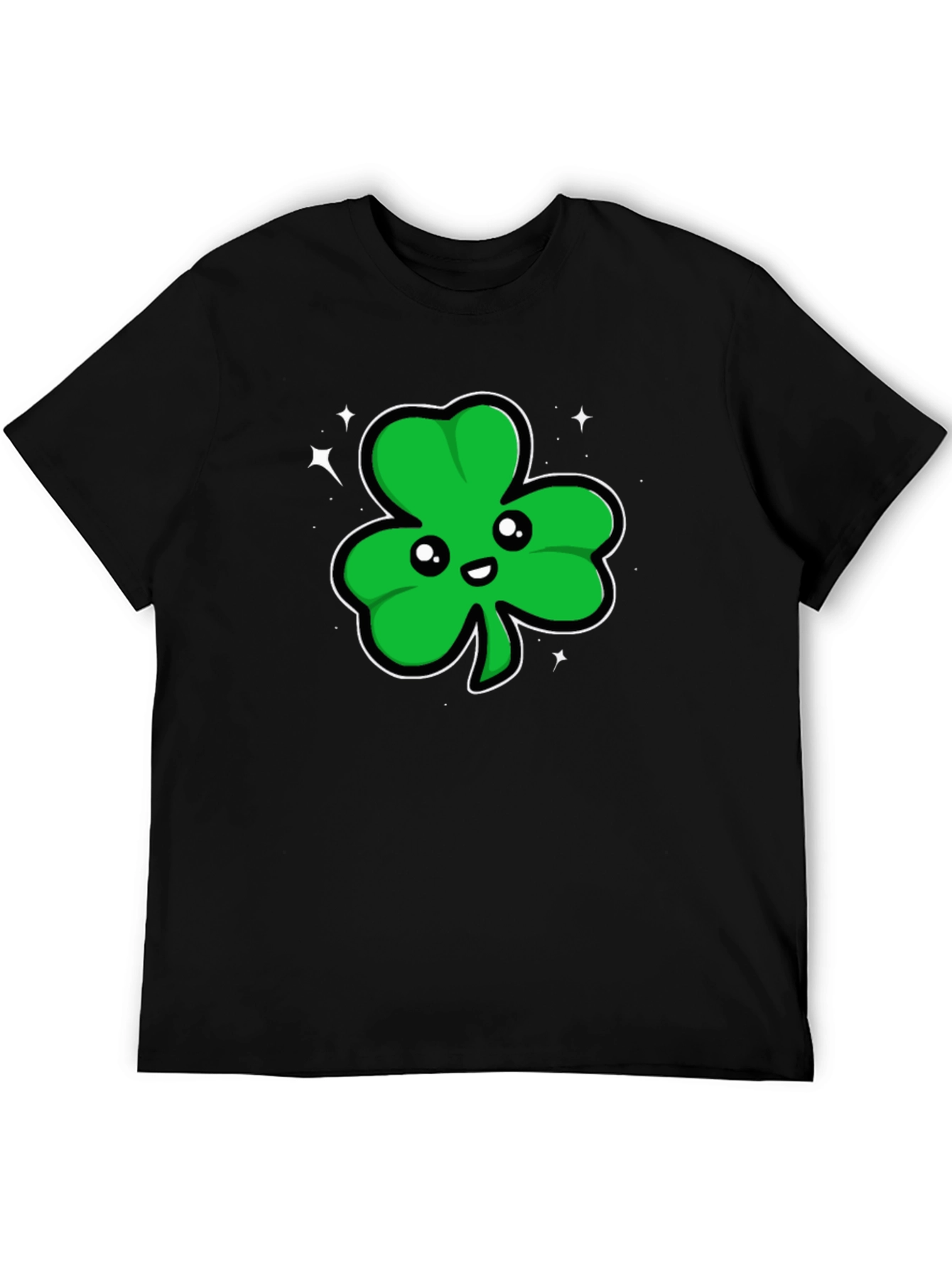 Lucky Shamrock T-Shirt - Mens Black Tee