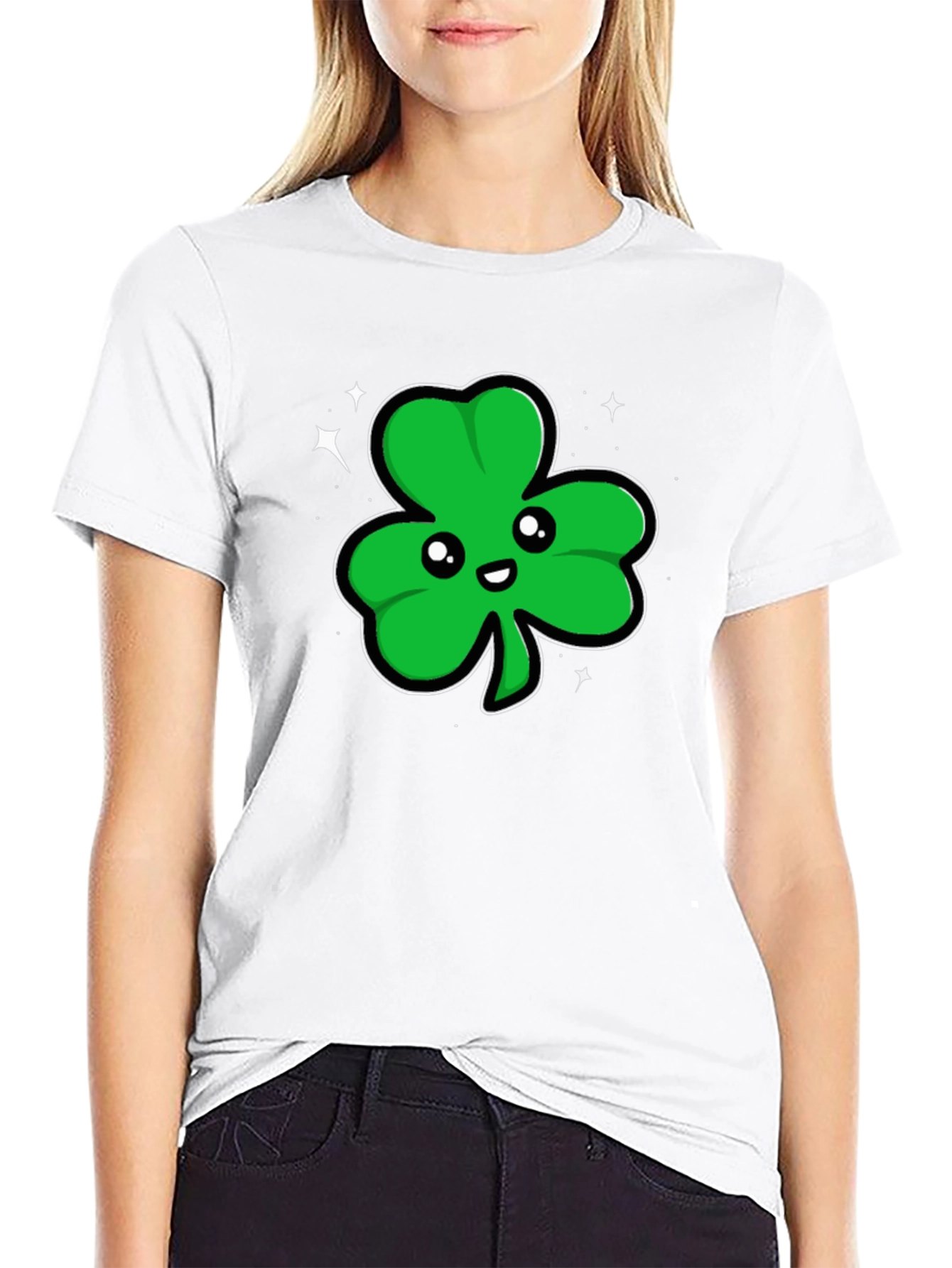 Lucky Shamrock T-Shirt - Mens Black Tee